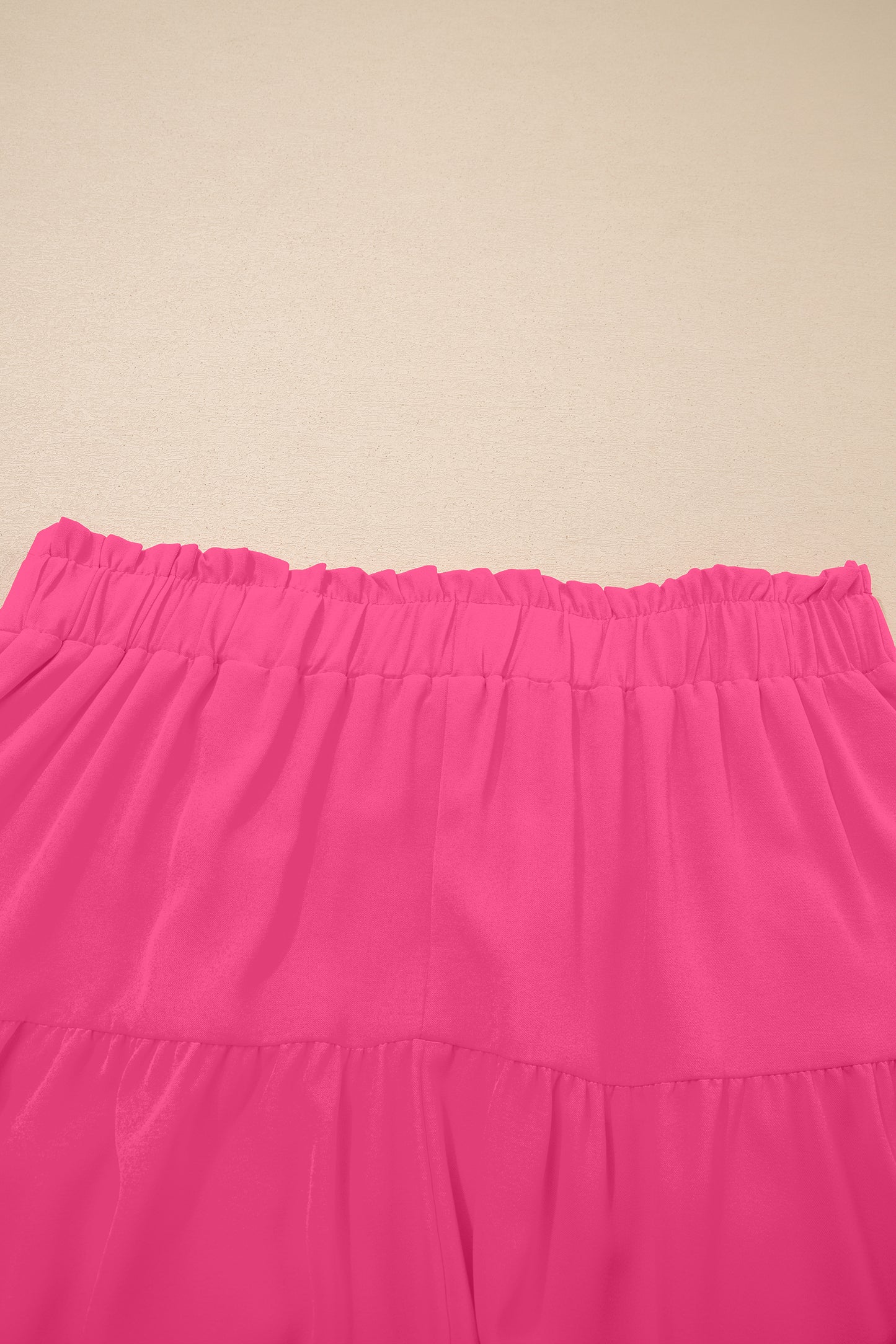Navy Blue Plus Size Frilled Elastic Waist Lace Trim Boho Ruffled Shorts-Plus Size/Plus Size Bottoms-[Adult]-[Female]-2022 Online Blue Zone Planet