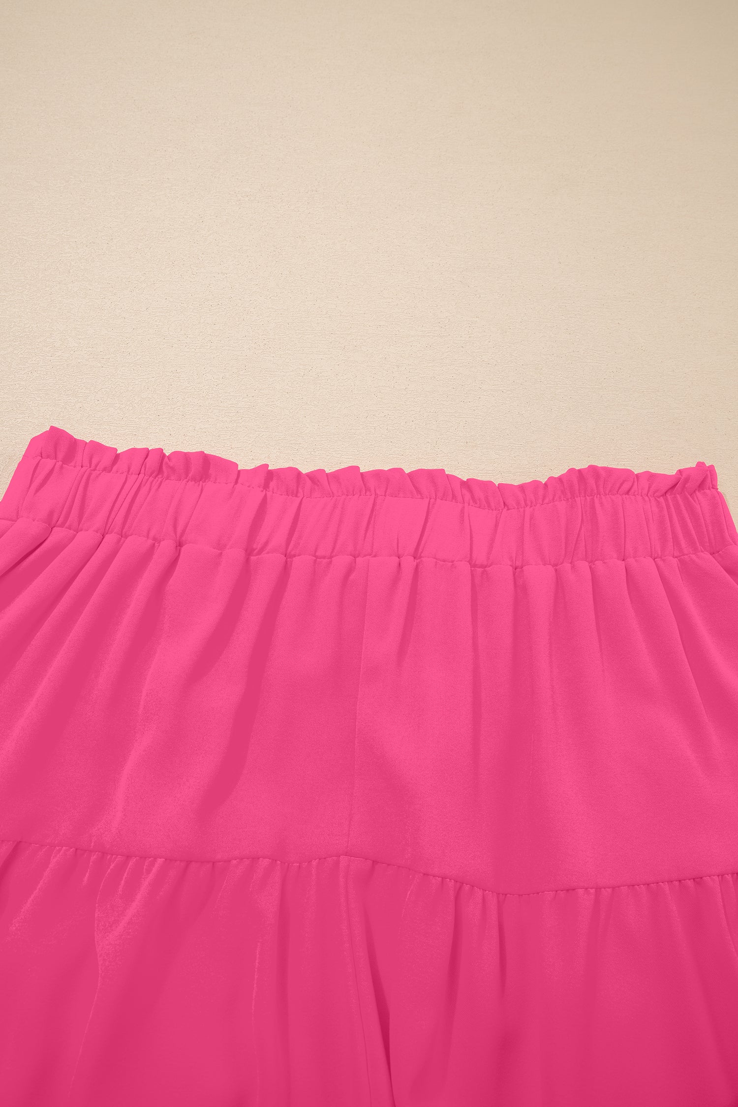 Navy Blue Plus Size Frilled Elastic Waist Lace Trim Boho Ruffled Shorts-Plus Size/Plus Size Bottoms-[Adult]-[Female]-2022 Online Blue Zone Planet