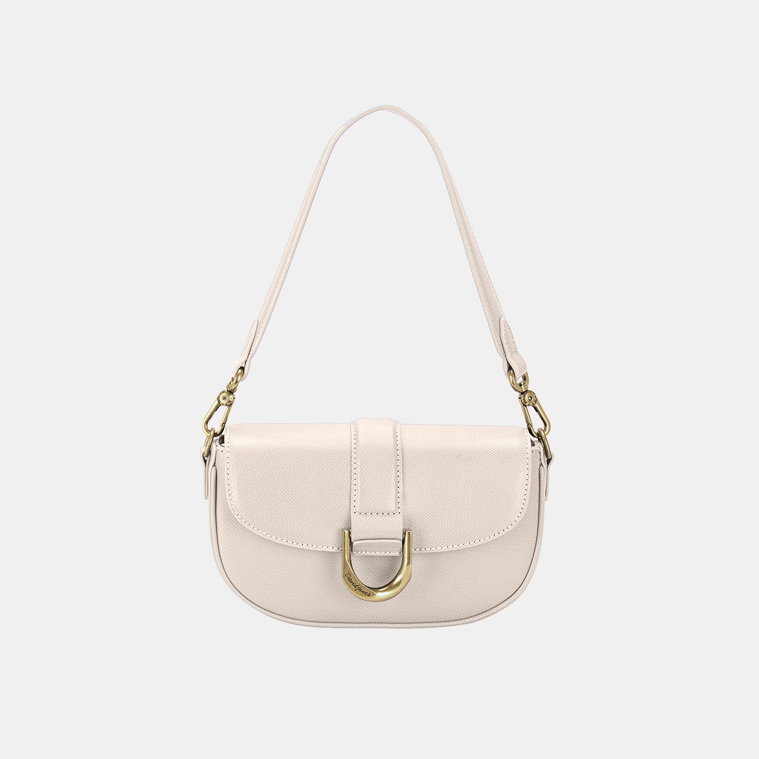 Blue Zone Planet | David Jones PU Leather Shoulder Bag-TOPS / DRESSES-[Adult]-[Female]-Ivory-One Size-2022 Online Blue Zone Planet