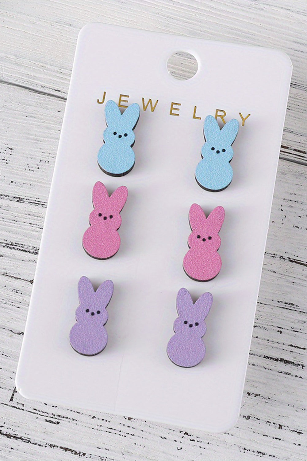 Easter Bunny Doll Wooden Earrings-Accessories/Jewelry-[Adult]-[Female]-2022 Online Blue Zone Planet