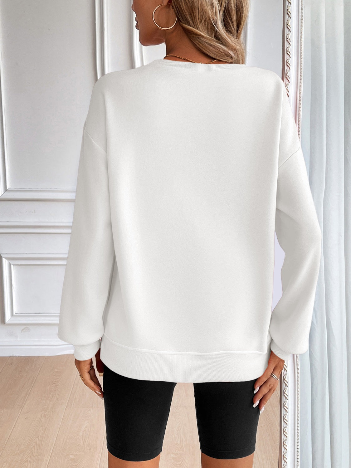 Ivy Lane Round Neck Long Sleeve Sweatshirt-TOPS / DRESSES-[Adult]-[Female]-2022 Online Blue Zone Planet