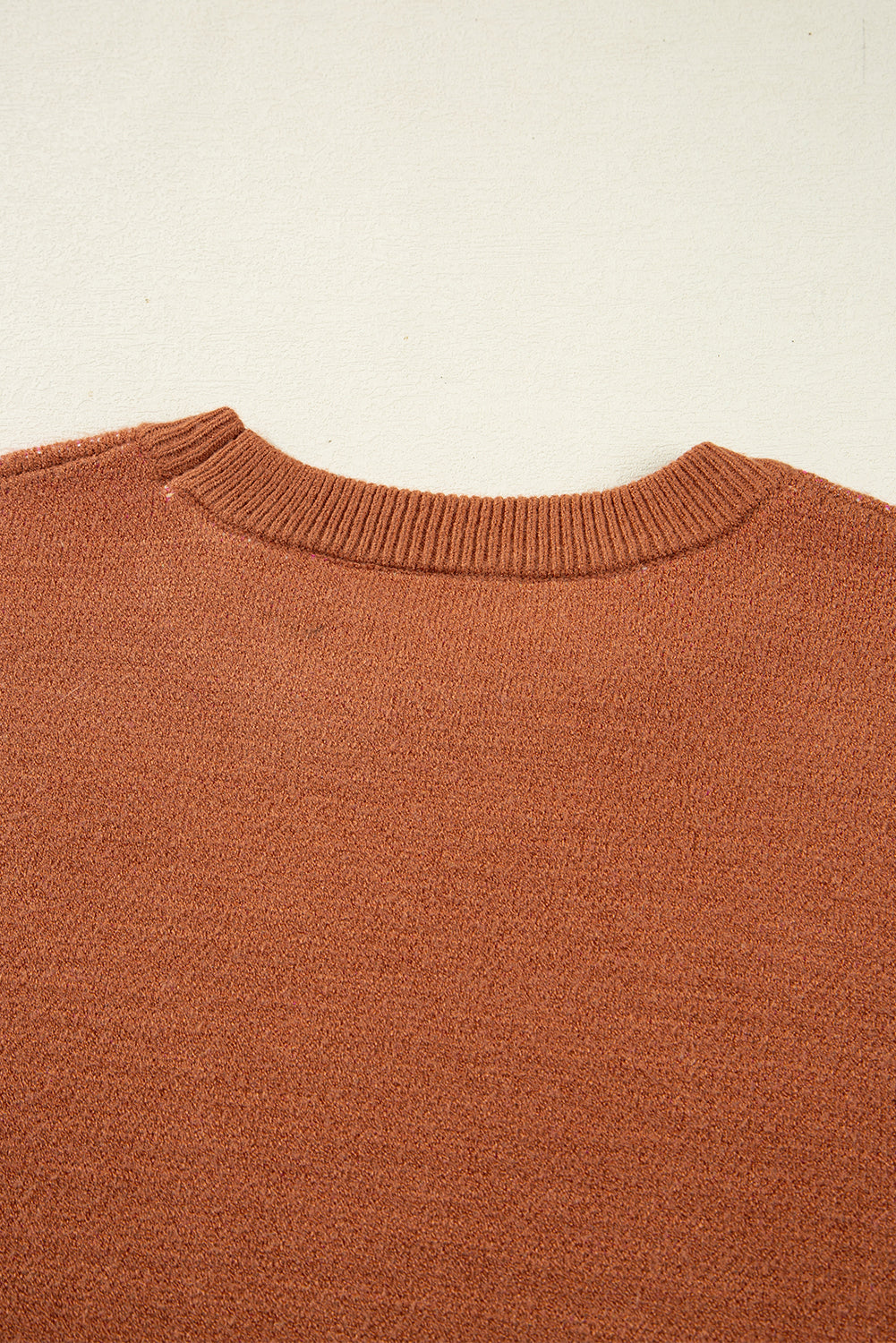 Brown Floral Short Puff Sleeve Sweater-TOPS / DRESSES-[Adult]-[Female]-2022 Online Blue Zone Planet