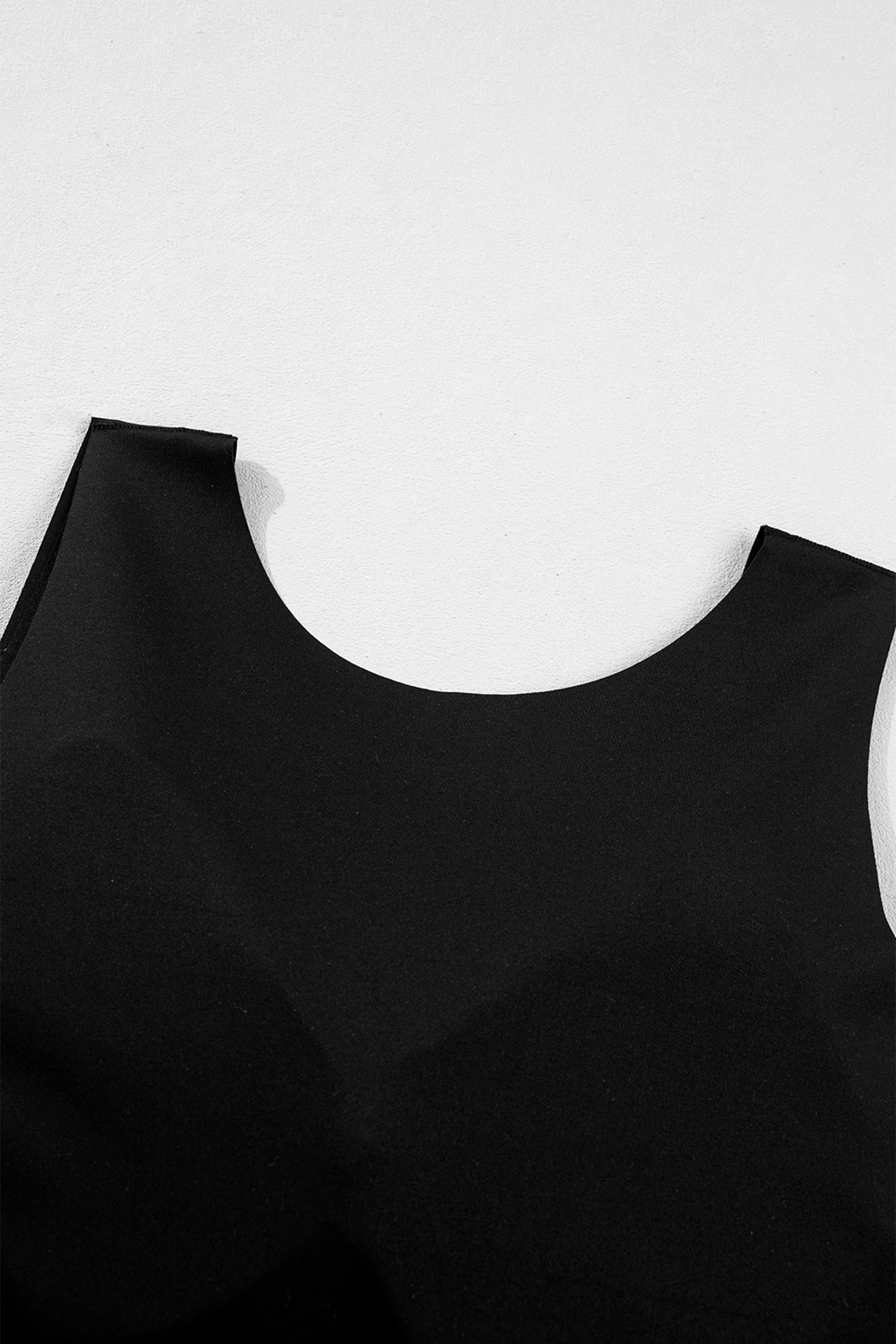 Black Solid Color Wide Strap Splicing Athleisure Tank Top-Tops/Tank Tops-[Adult]-[Female]-2022 Online Blue Zone Planet