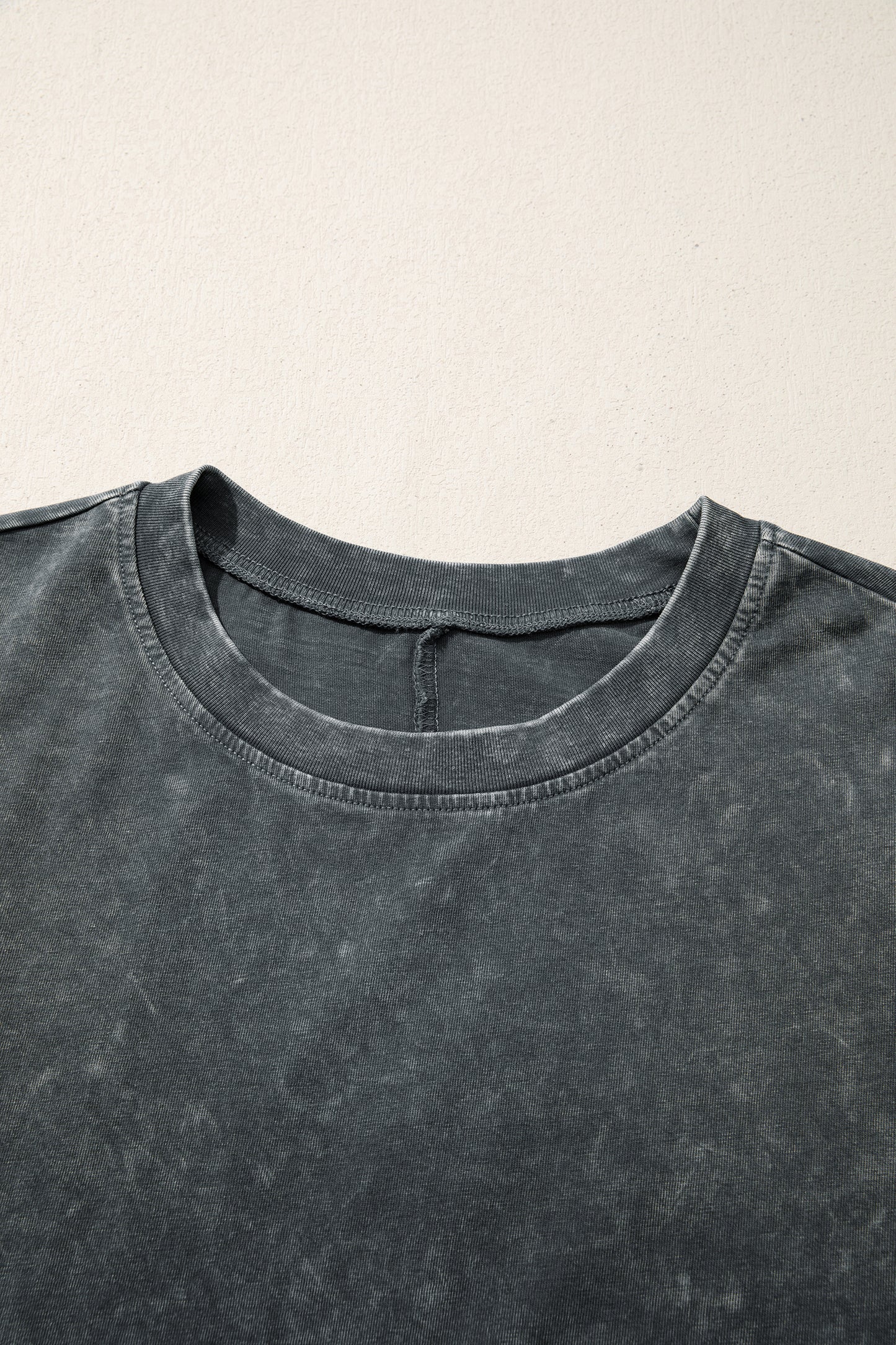 Mint Green Solid Color Cotton Mineral Washed Oversize Tee-Tops/Tops & Tees-[Adult]-[Female]-2022 Online Blue Zone Planet