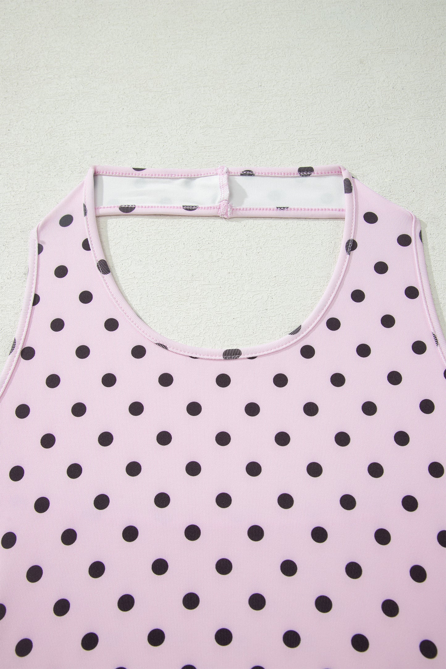 Brown Polka Dot Halter Tank Drawstring Elastic Waist Short Set-Two Piece Sets/Short Sets-[Adult]-[Female]-2022 Online Blue Zone Planet