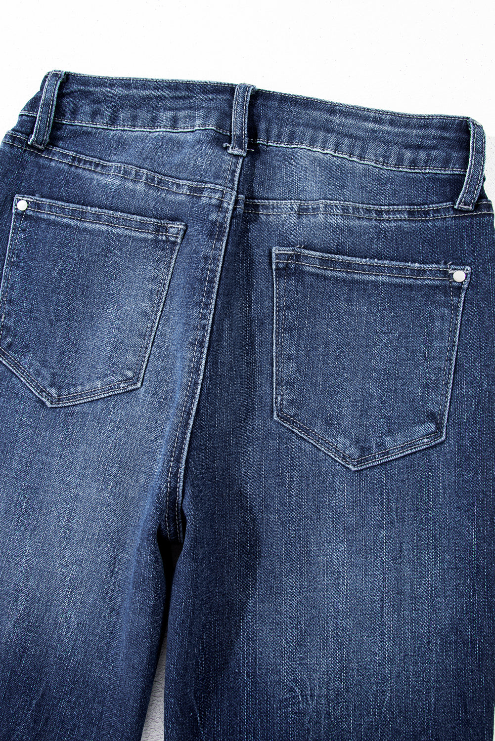 Blue Zone Planet | Beau Blue Mineral Wash Raw Hem High Waist Flared Jeans-Bottoms/Jeans-[Adult]-[Female]-2022 Online Blue Zone Planet