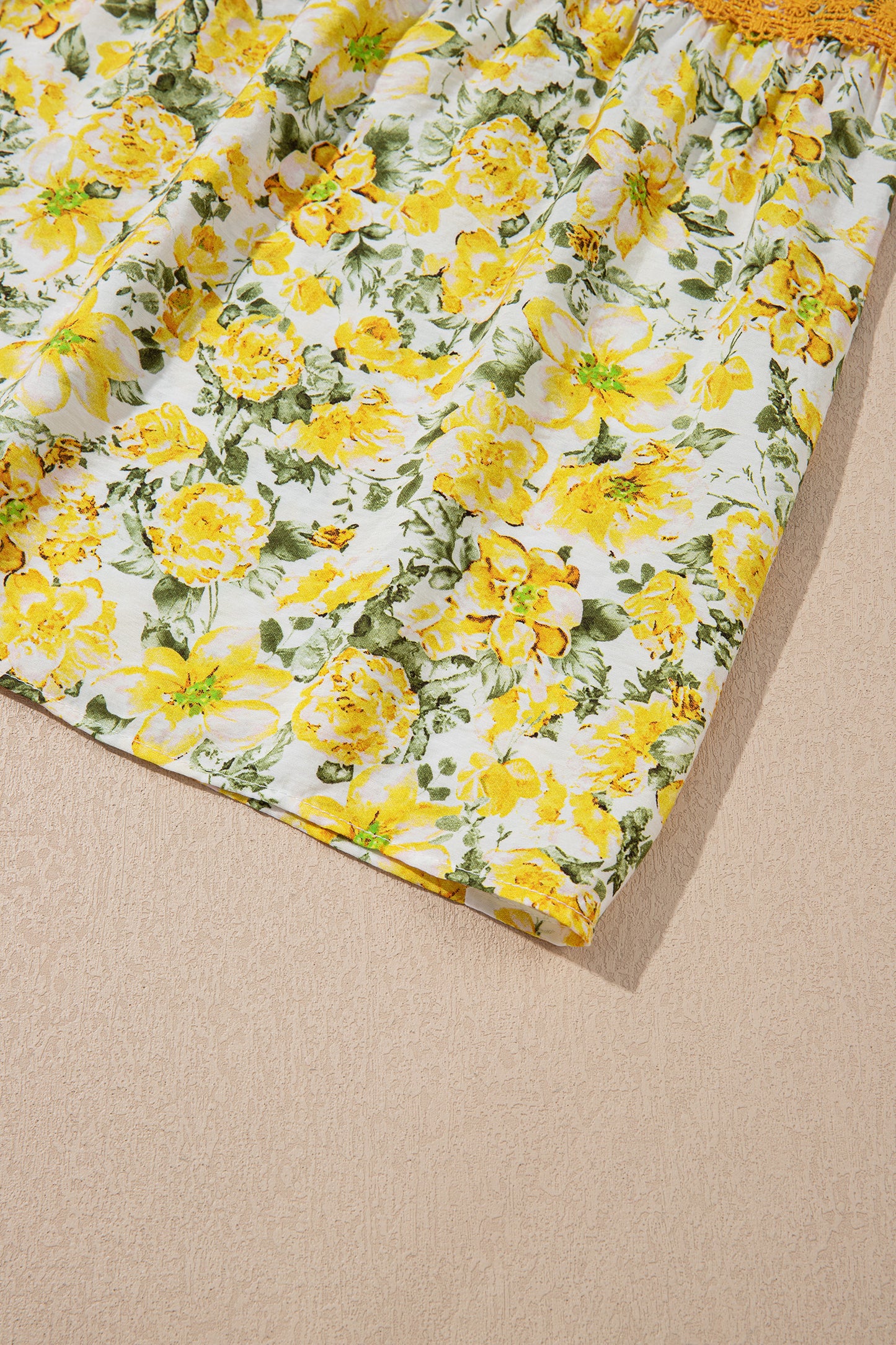 Banana Cream Floral Lace Tied Strap Empire Waist Maxi Dress-TOPS / DRESSES-[Adult]-[Female]-2022 Online Blue Zone Planet