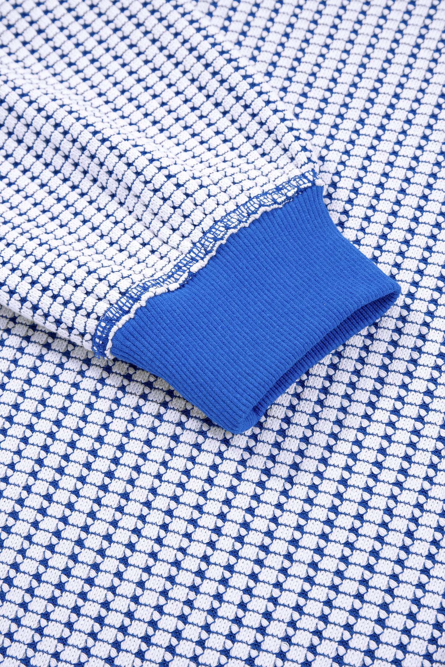 Dark Blue Waffle Knit Exposed Stitching Casual Top with Side Slits-Tops/Long Sleeve Tops-[Adult]-[Female]-2022 Online Blue Zone Planet