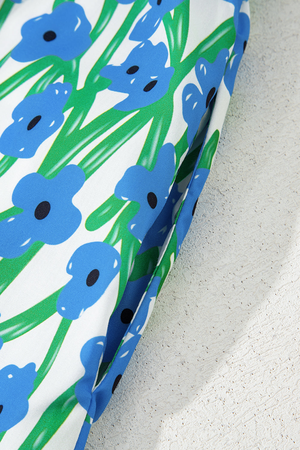 Blue Floral Print Square Neck Ruffled Strap Maxi Dress-TOPS / DRESSES-[Adult]-[Female]-2022 Online Blue Zone Planet