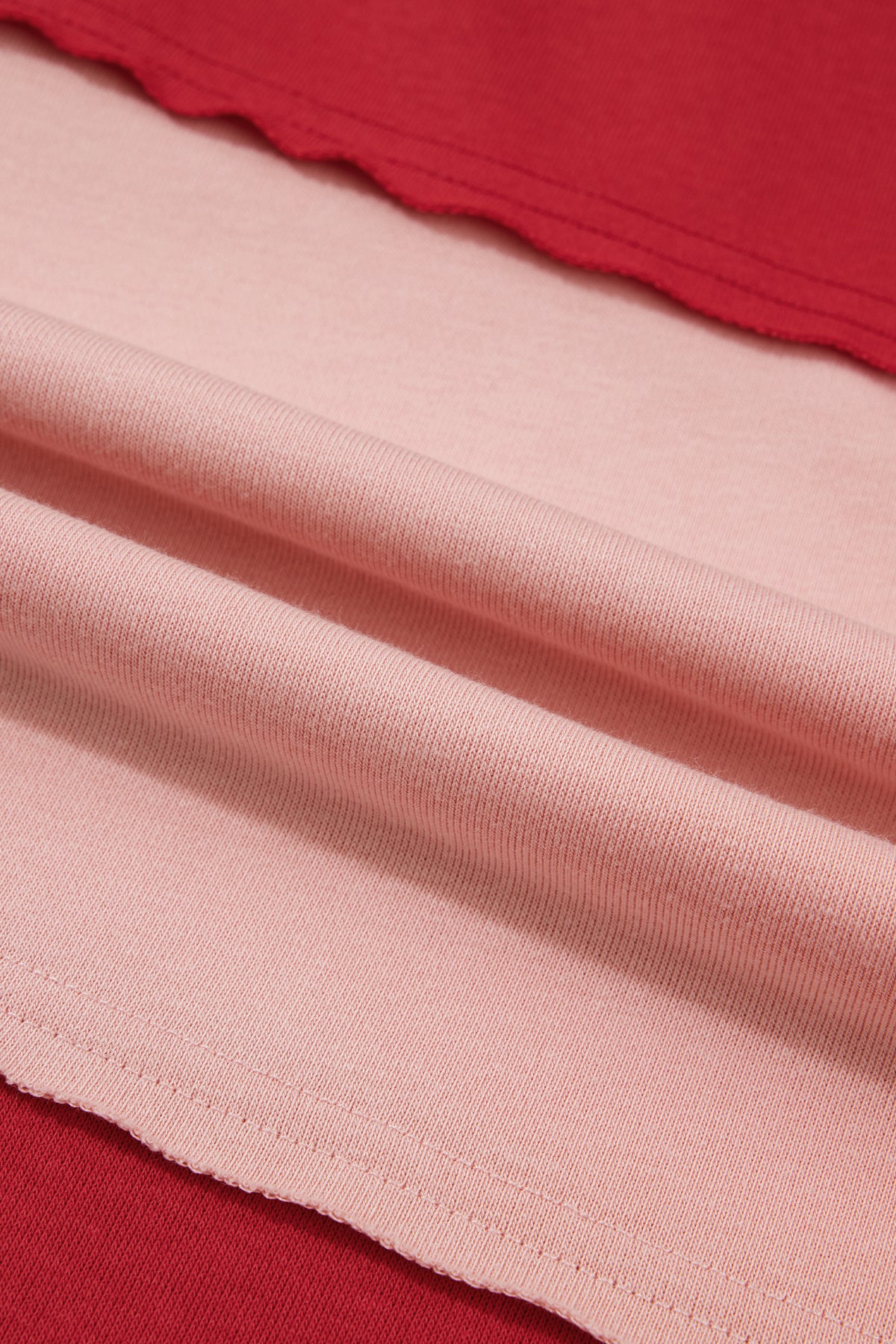 Fiery Red Raw Seam Colorblock Wide Leg Ankle Length Casual Pants-Bottoms/Pants & Culotte-[Adult]-[Female]-2022 Online Blue Zone Planet