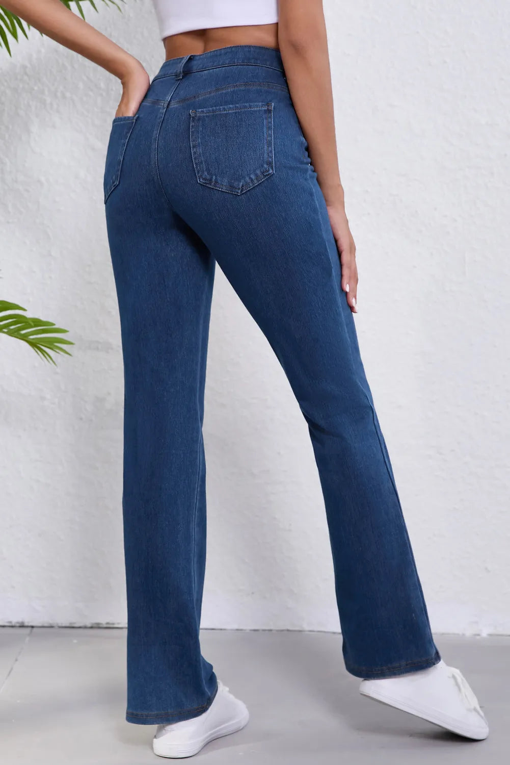 Straight Jeans with Pockets-[Adult]-[Female]-2022 Online Blue Zone Planet