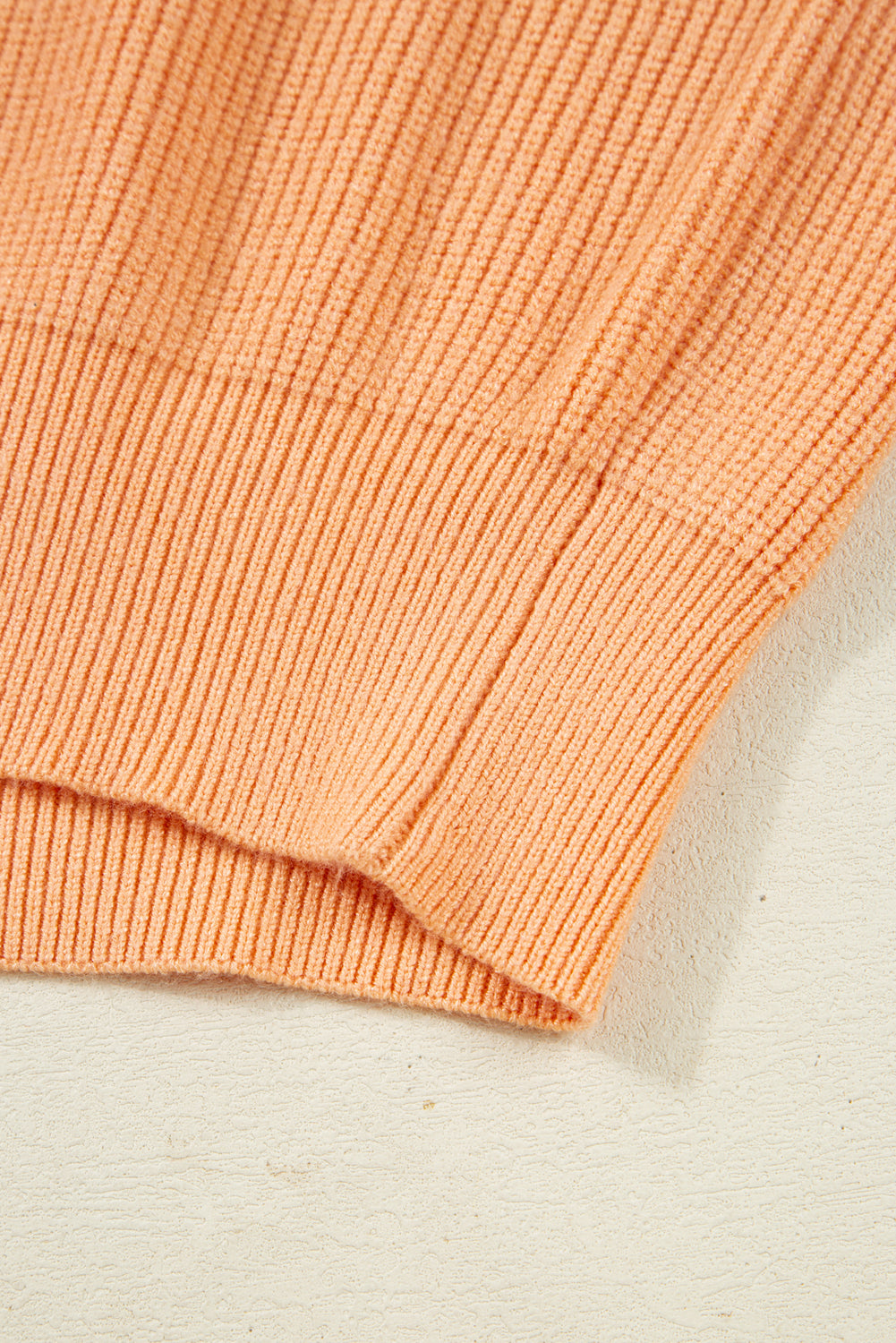 Orange Stripe Colorblock Half Zip Oversize Sweater-Sweaters & Cardigans/Sweaters-[Adult]-[Female]-2022 Online Blue Zone Planet