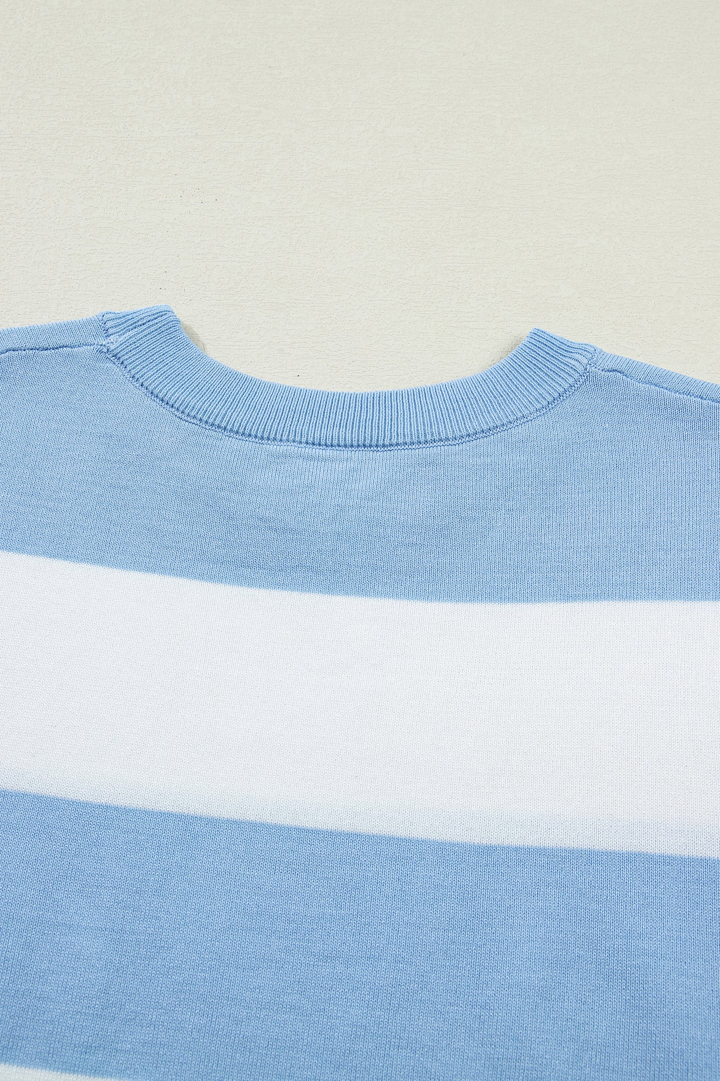 Black Stripe Colorblock Striped Knitted T Shirt-TOPS / DRESSES-[Adult]-[Female]-2022 Online Blue Zone Planet