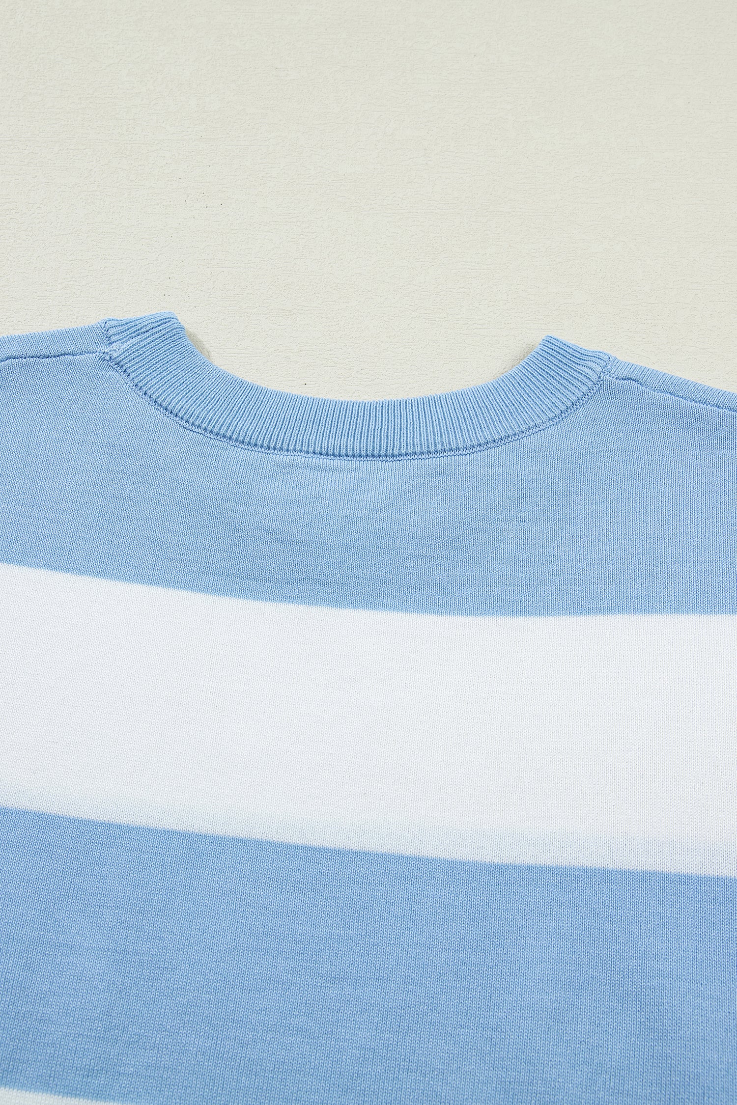 Black Stripe Colorblock Striped Knitted T Shirt-TOPS / DRESSES-[Adult]-[Female]-2022 Online Blue Zone Planet