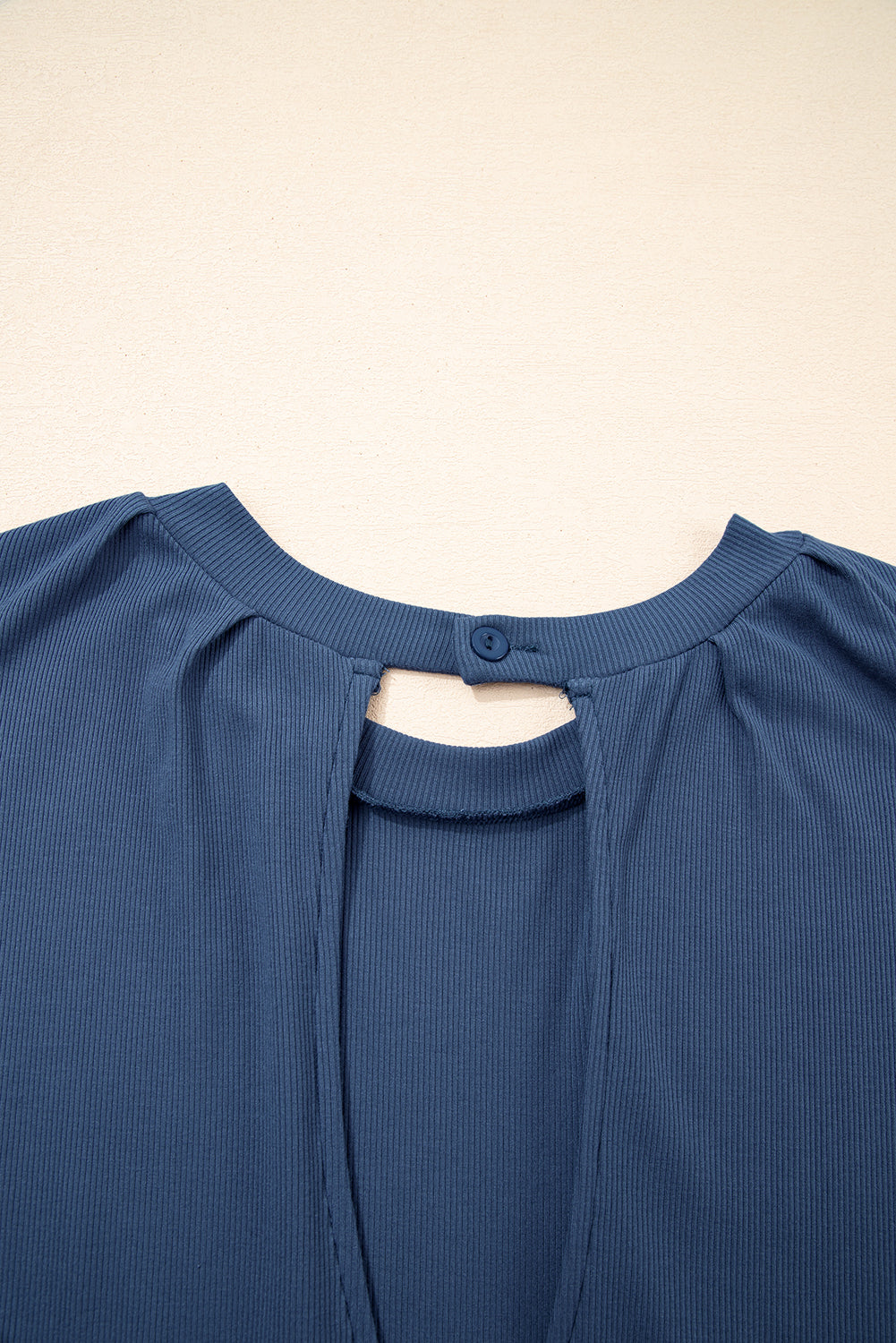 Ashleigh Blue Knit Open Back Cap Sleeve Drawstring Romper-Bottoms/Jumpsuits & Rompers-[Adult]-[Female]-2022 Online Blue Zone Planet
