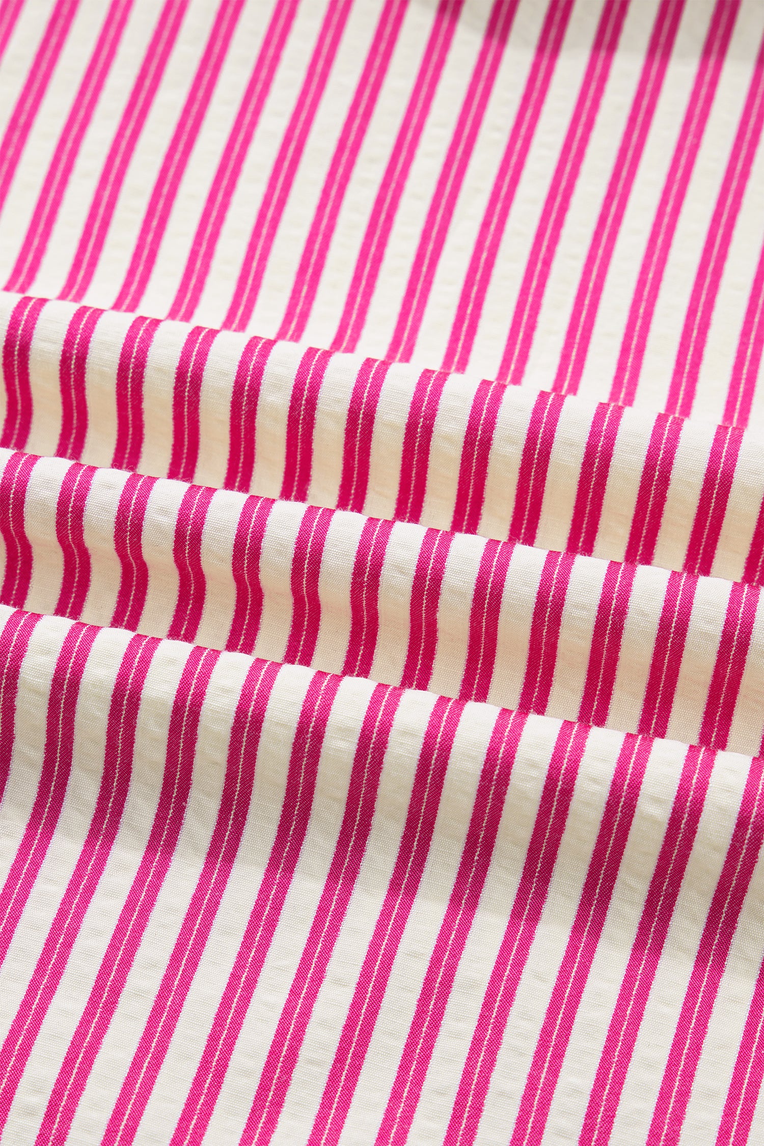 Rose Stripe Shirred Yoke Ruffled Short Sleeve Blouse-Tops/Blouses & Shirts-[Adult]-[Female]-2022 Online Blue Zone Planet