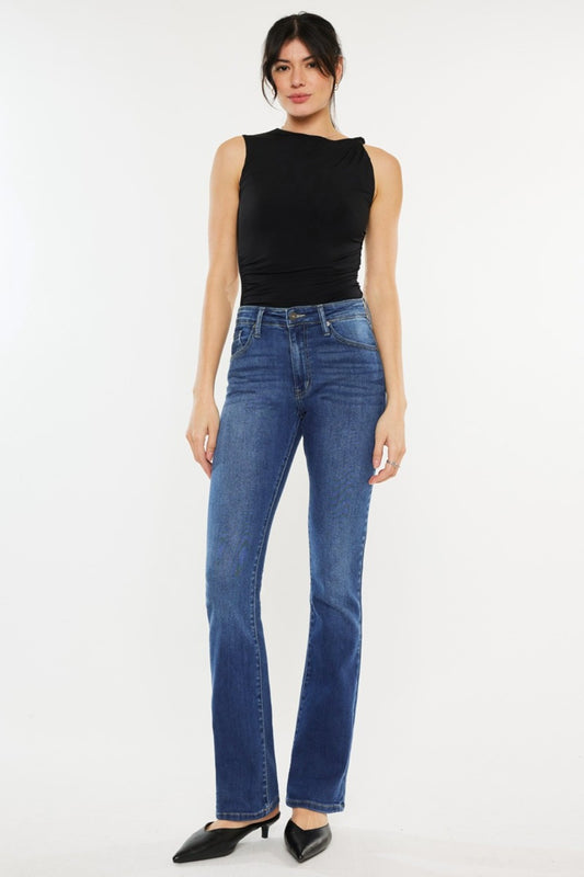 Kancan High Rise Slim Bootcut Jeans-BOTTOMS SIZES SMALL MEDIUM LARGE-[Adult]-[Female]-Medium-0-2022 Online Blue Zone Planet