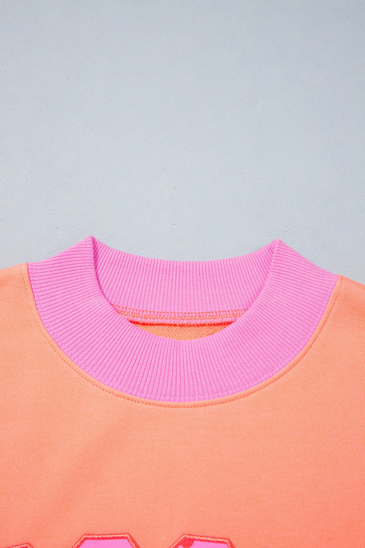 Pink Polka Dot Letter Graphic Colorblock Tunic Sweatshirt-Tops/Sweatshirts & Hoodies-[Adult]-[Female]-2022 Online Blue Zone Planet