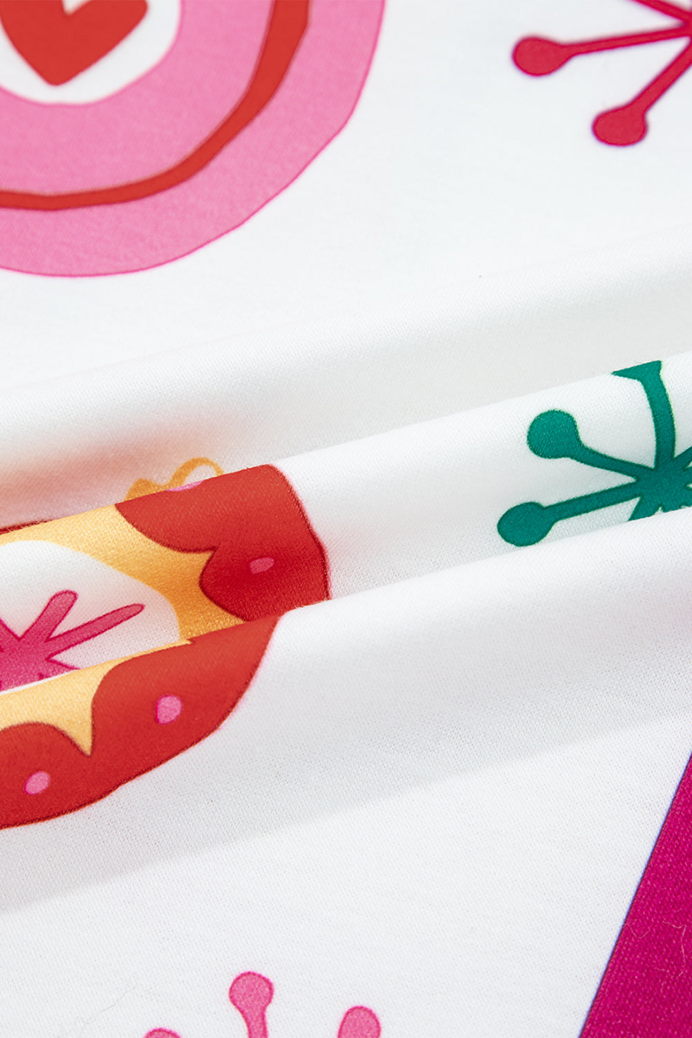 White Plus Size Christmas Ho Ho Ho Print Long Sleeve Top and Shorts Pajama Set-Plus Size Matching Sets-[Adult]-[Female]-2022 Online Blue Zone Planet