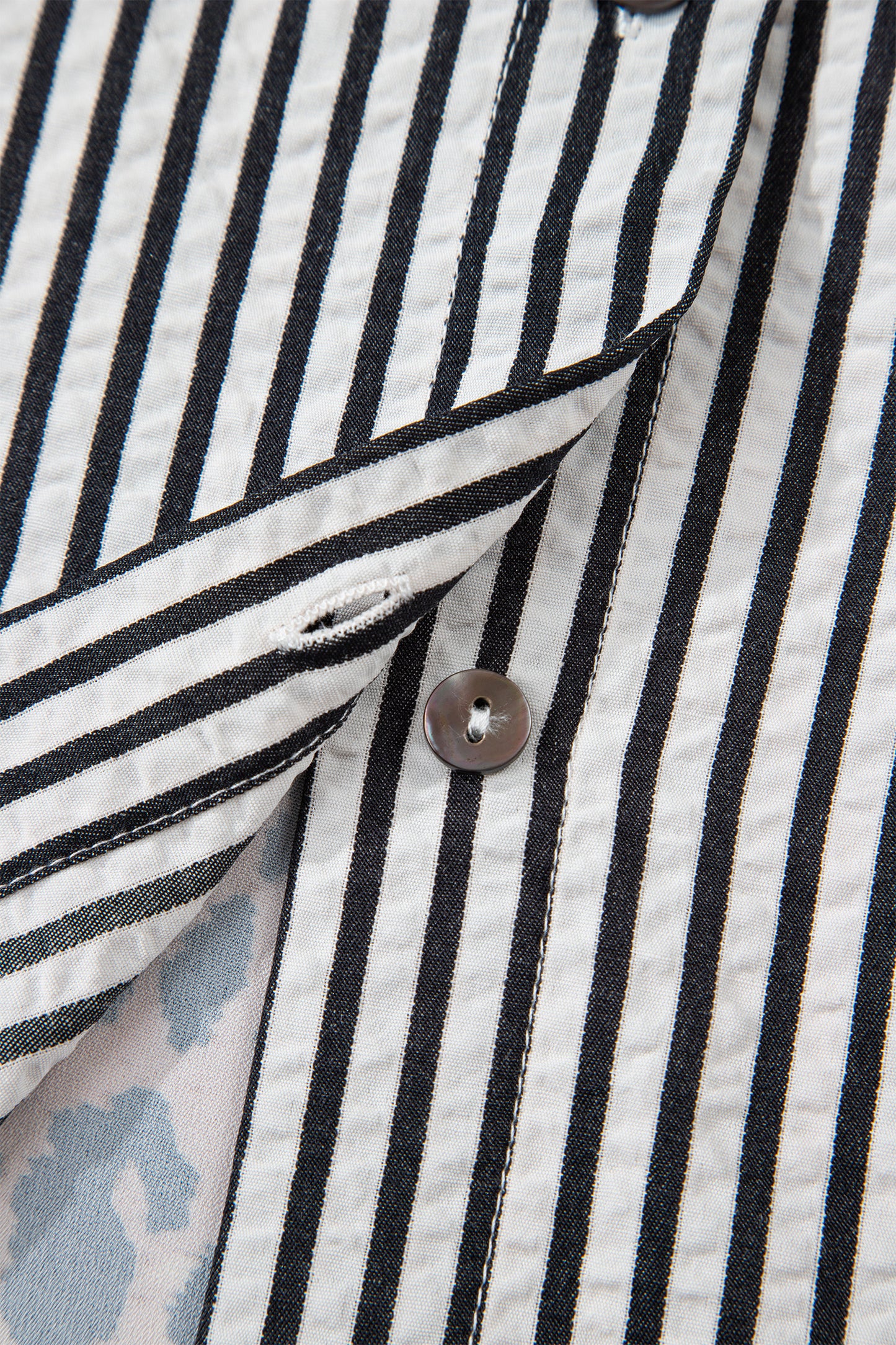 Black Striped Leopard Print Patchwork Button Up Womens Shirt-Tops/Blouses & Shirts-[Adult]-[Female]-2022 Online Blue Zone Planet