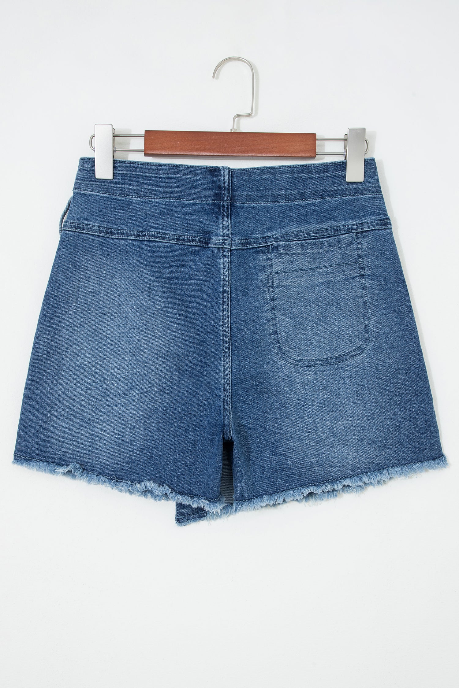 Ashleigh Blue Wrapped Tied Waist Denim Skort-Bottoms/Skirts & Petticoat-[Adult]-[Female]-2022 Online Blue Zone Planet