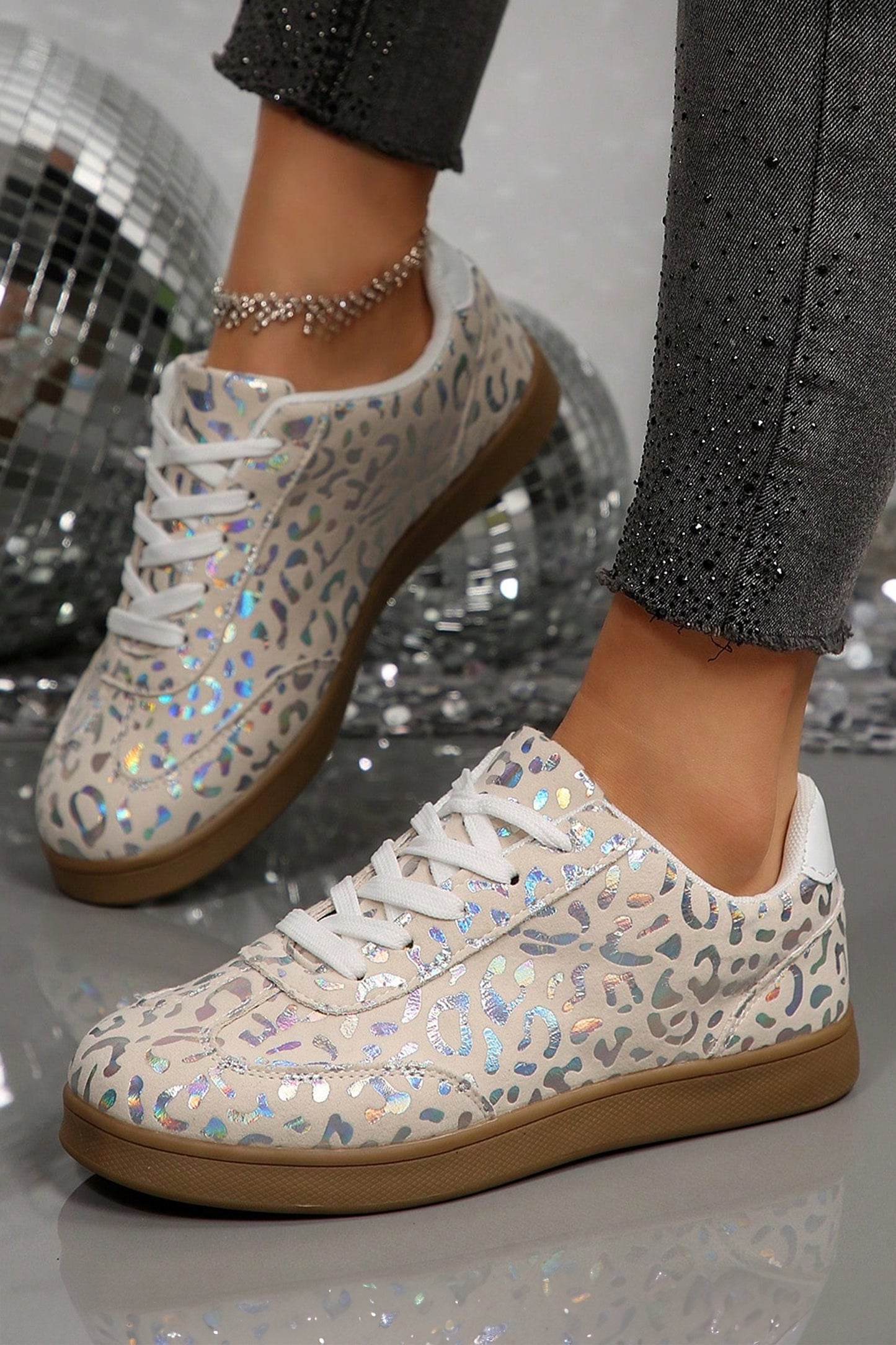 White Shiny Leopard Print Training Shoes-Shoes & Bags/Womens Shoes-[Adult]-[Female]-White-37-2022 Online Blue Zone Planet