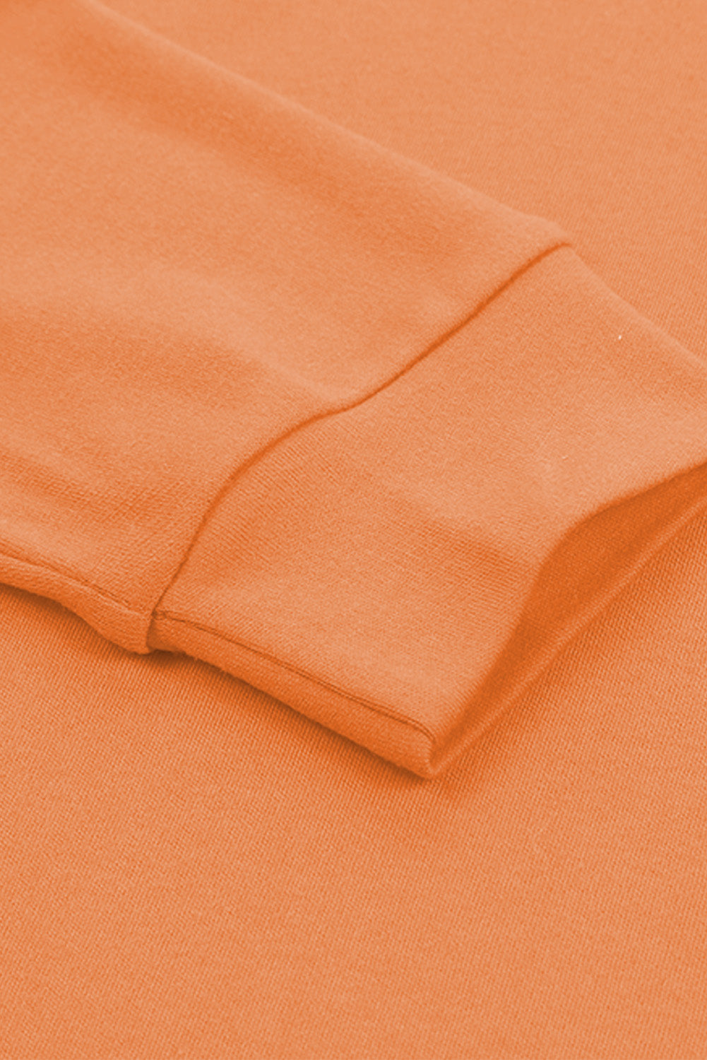 Orange Plain Crew Neck Long Sleeve Top-Sale (50% OFF)/30% OFF-[Adult]-[Female]-2022 Online Blue Zone Planet
