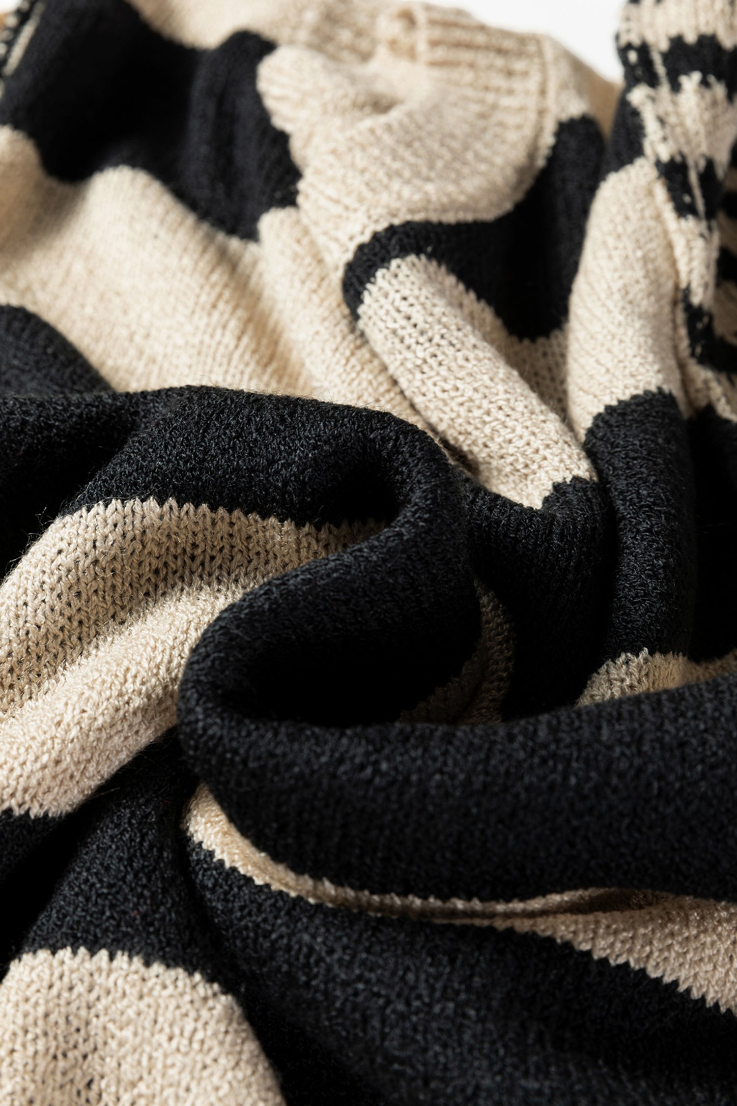 Brown Stripe Drop Shoulder Sleeve Patchwork Baggy Sweater-TOPS / DRESSES-[Adult]-[Female]-2022 Online Blue Zone Planet