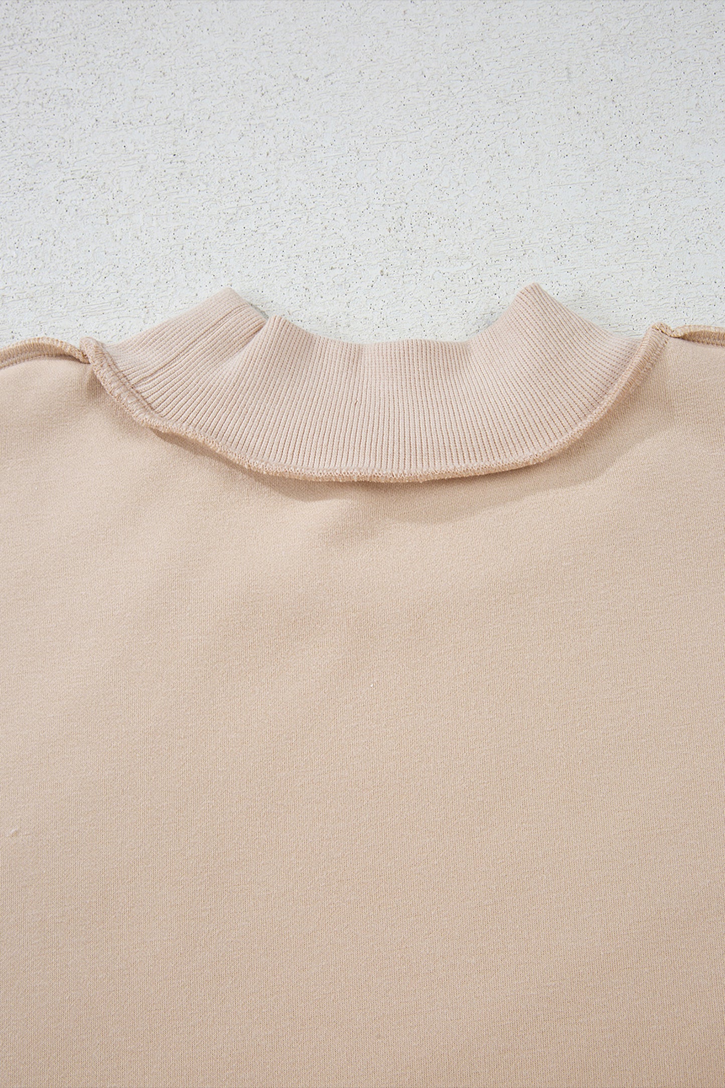 Bright Pink Oversize Drop Shoulder Reversible Mock Neck Sweatshirt-Tops/Sweatshirts & Hoodies-[Adult]-[Female]-2022 Online Blue Zone Planet