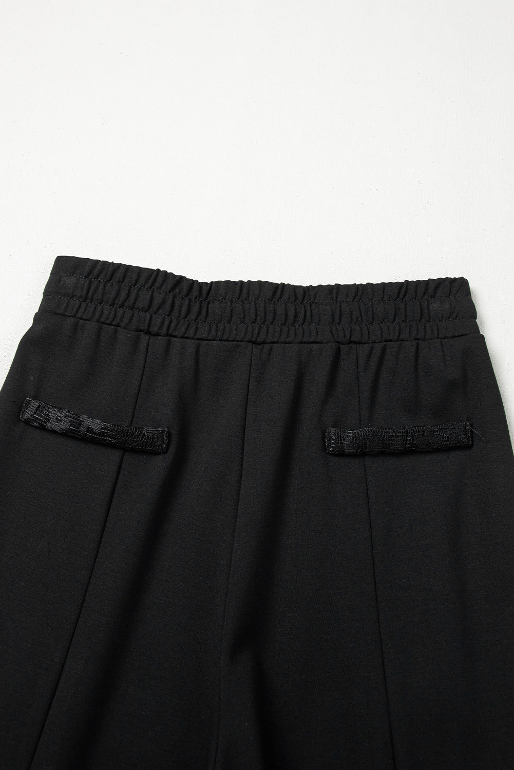 Smoke Gray Lace Patchwork Wide Leg High Waist Pants-Pants-[Adult]-[Female]-2022 Online Blue Zone Planet