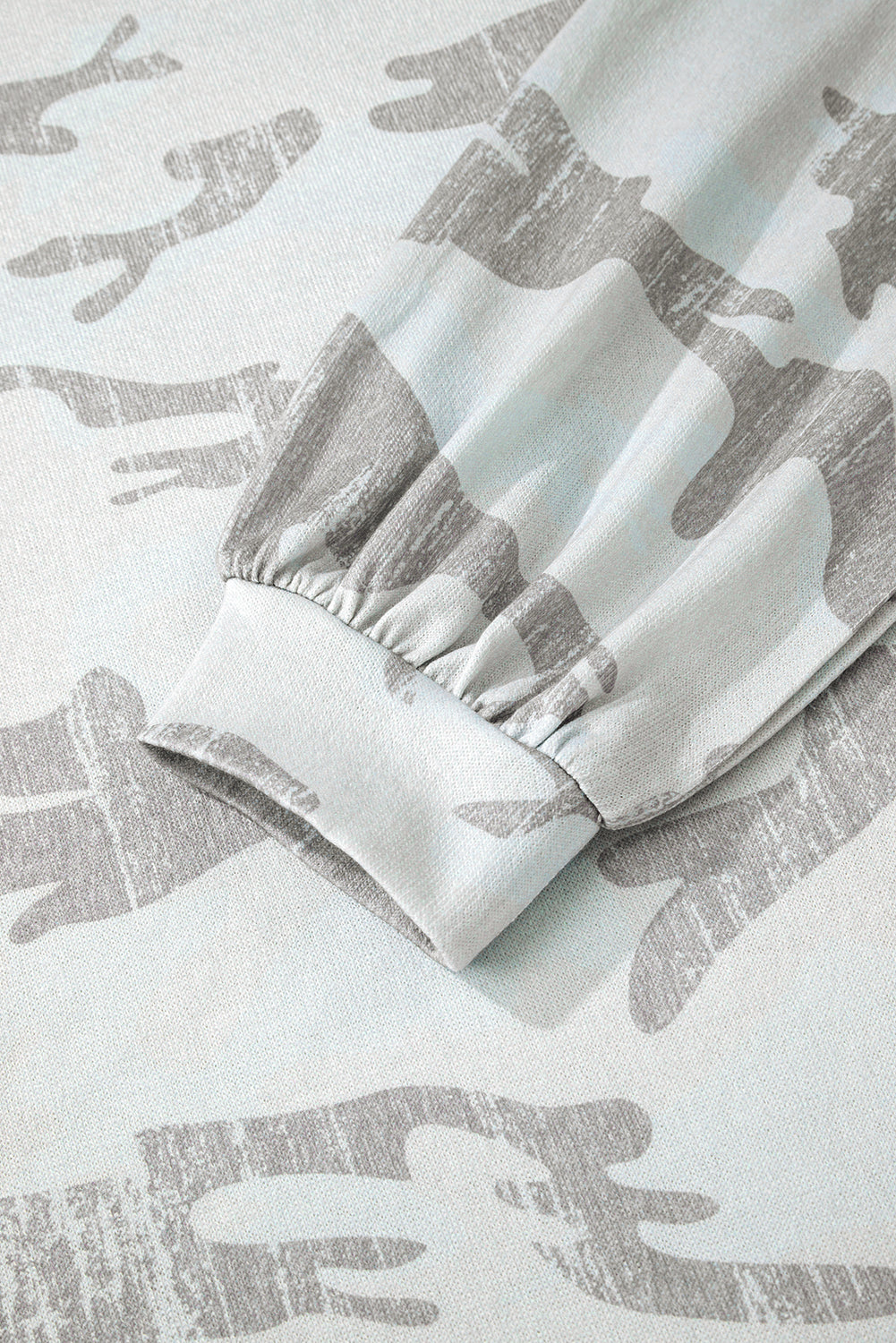 Multicolour Retro Camouflage Print Exposed Seam Patchwork Drop Shoulder Sweatshirt-Tops/Sweatshirts & Hoodies-[Adult]-[Female]-2022 Online Blue Zone Planet