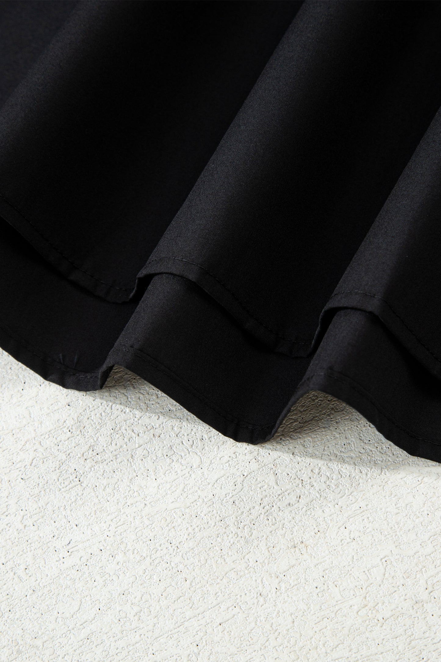 Black Striped Trim Ruffle Split Neck Long Sleeve Blouse-Tops/Blouses & Shirts-[Adult]-[Female]-2022 Online Blue Zone Planet