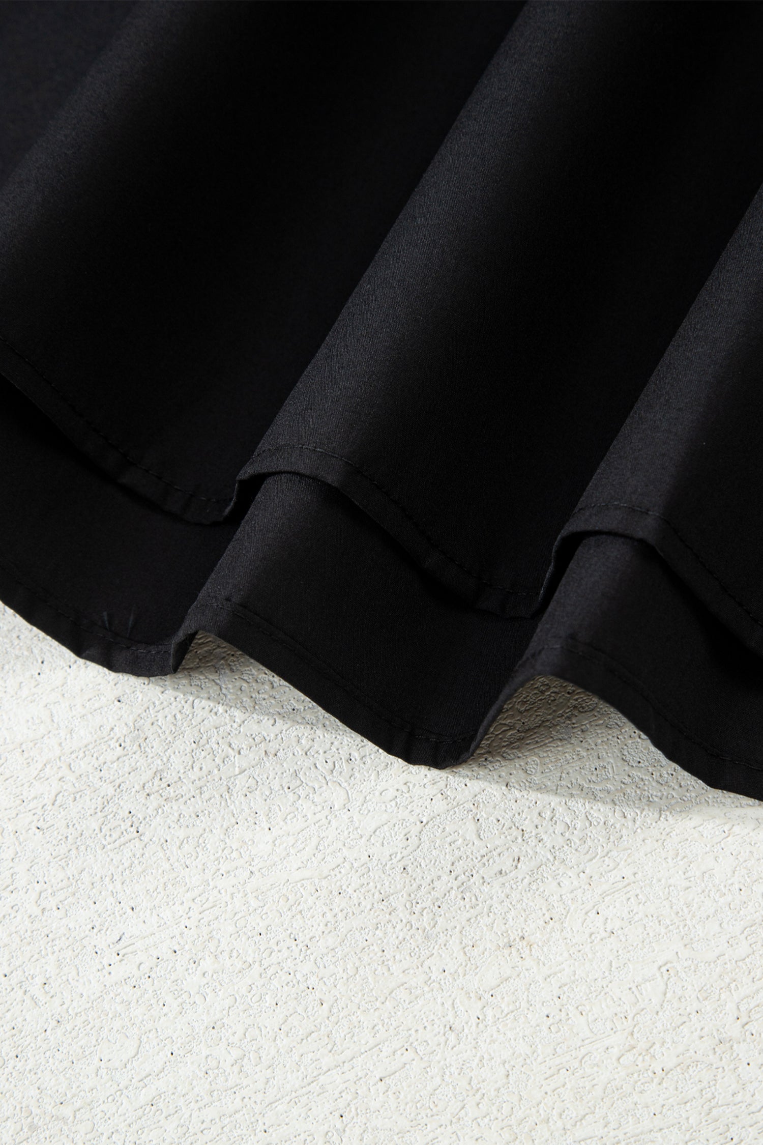 Black Striped Trim Ruffle Split Neck Long Sleeve Blouse-Tops/Blouses & Shirts-[Adult]-[Female]-2022 Online Blue Zone Planet