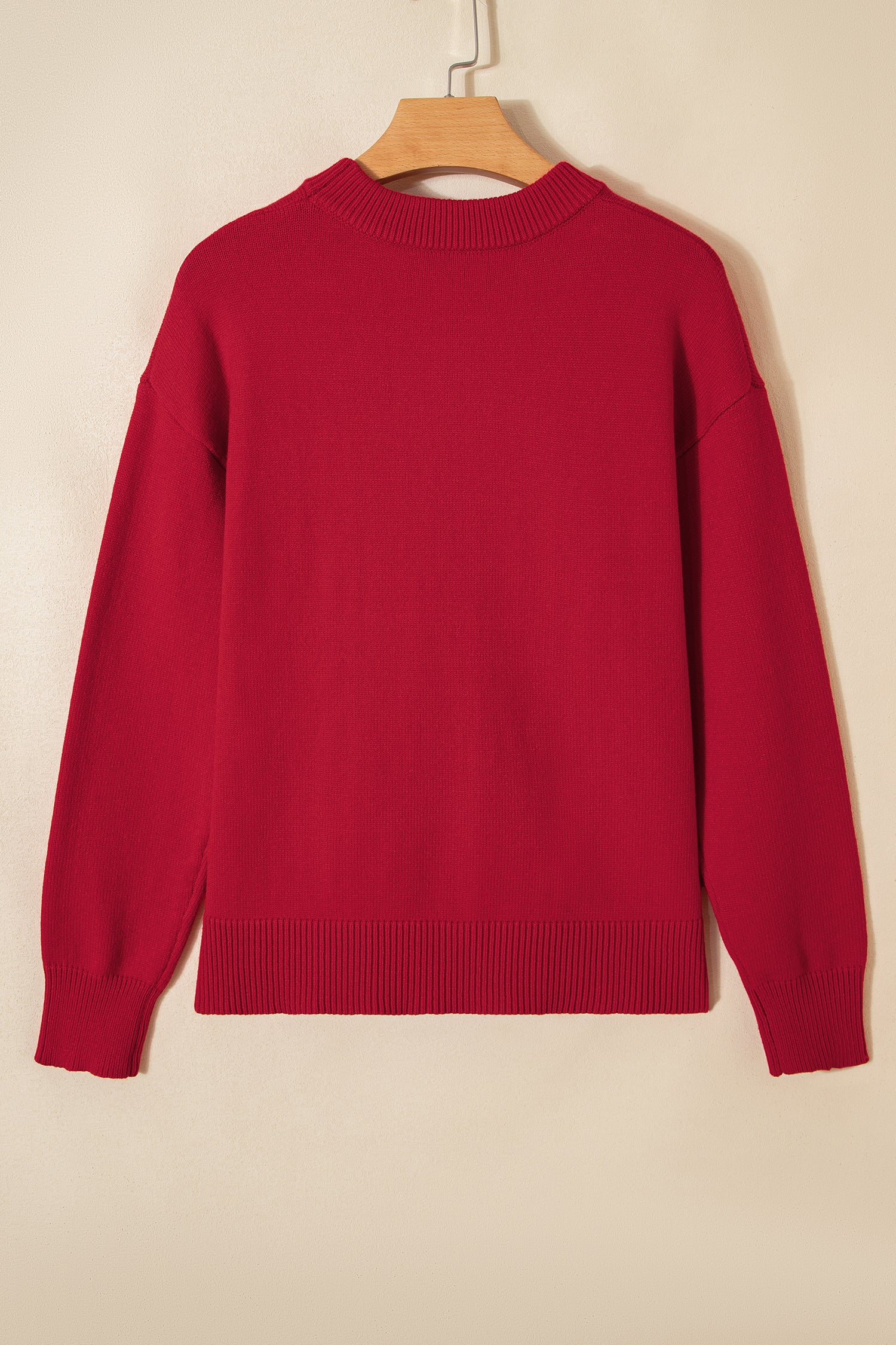Fiery Red Sequined Bow Graphic Christmas Holiday Sweater-TOPS / DRESSES-[Adult]-[Female]-2022 Online Blue Zone Planet