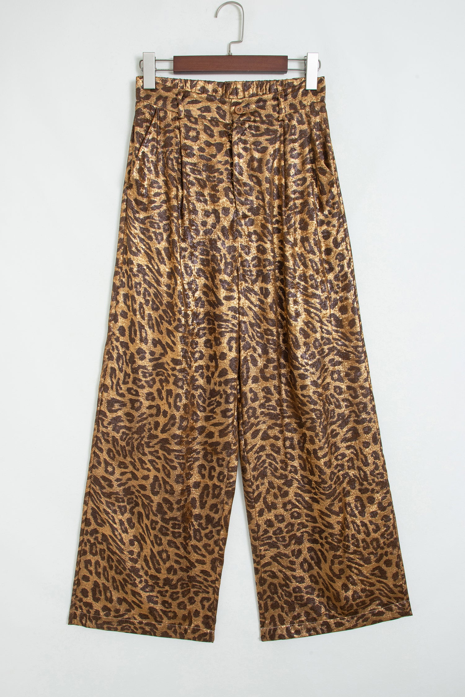 Multicolour Leopard Print Western Style Wide Leg Full Length Pants-Bottoms/Pants & Culotte-[Adult]-[Female]-2022 Online Blue Zone Planet