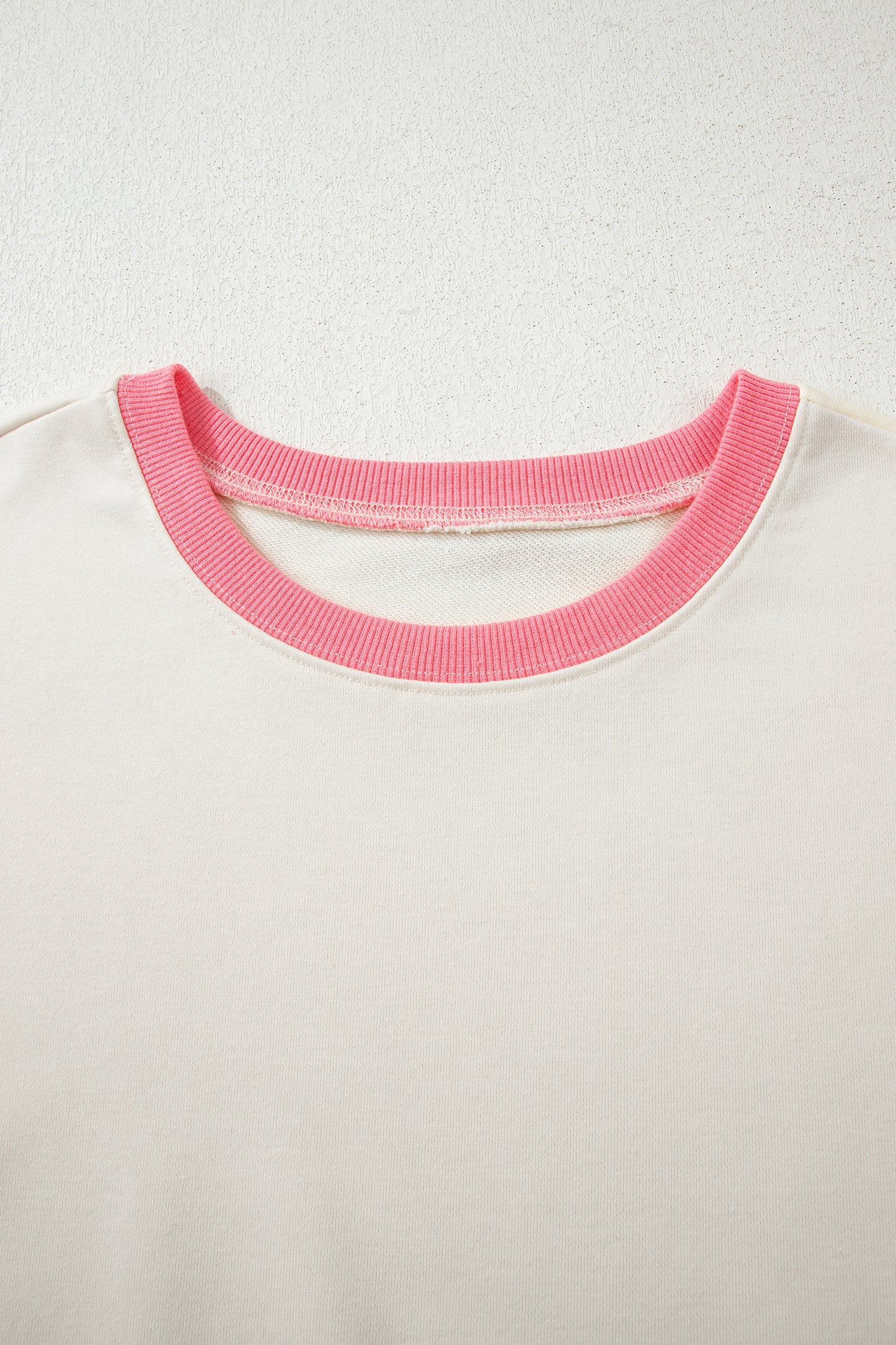 White Color Block Striped Patchwork Dolman Slit Sweatshirt-Tops/Sweatshirts & Hoodies-[Adult]-[Female]-2022 Online Blue Zone Planet