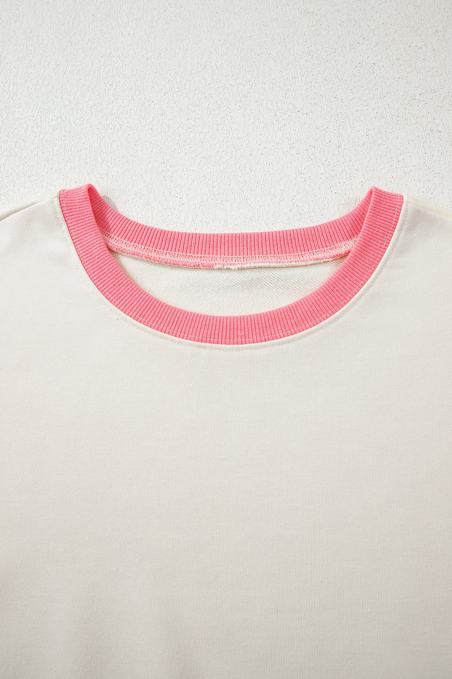 White Color Block Striped Patchwork Dolman Slit Sweatshirt-Tops/Sweatshirts & Hoodies-[Adult]-[Female]-2022 Online Blue Zone Planet