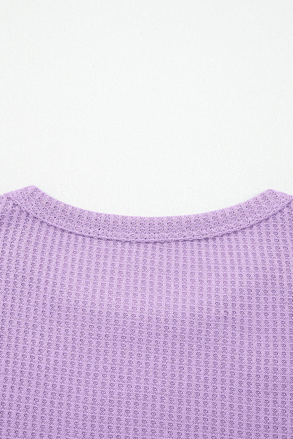 Phalaenopsis Thermal Knit Contrast Textured Patchwork Long Sleeve Top-Tops/Long Sleeve Tops-[Adult]-[Female]-2022 Online Blue Zone Planet