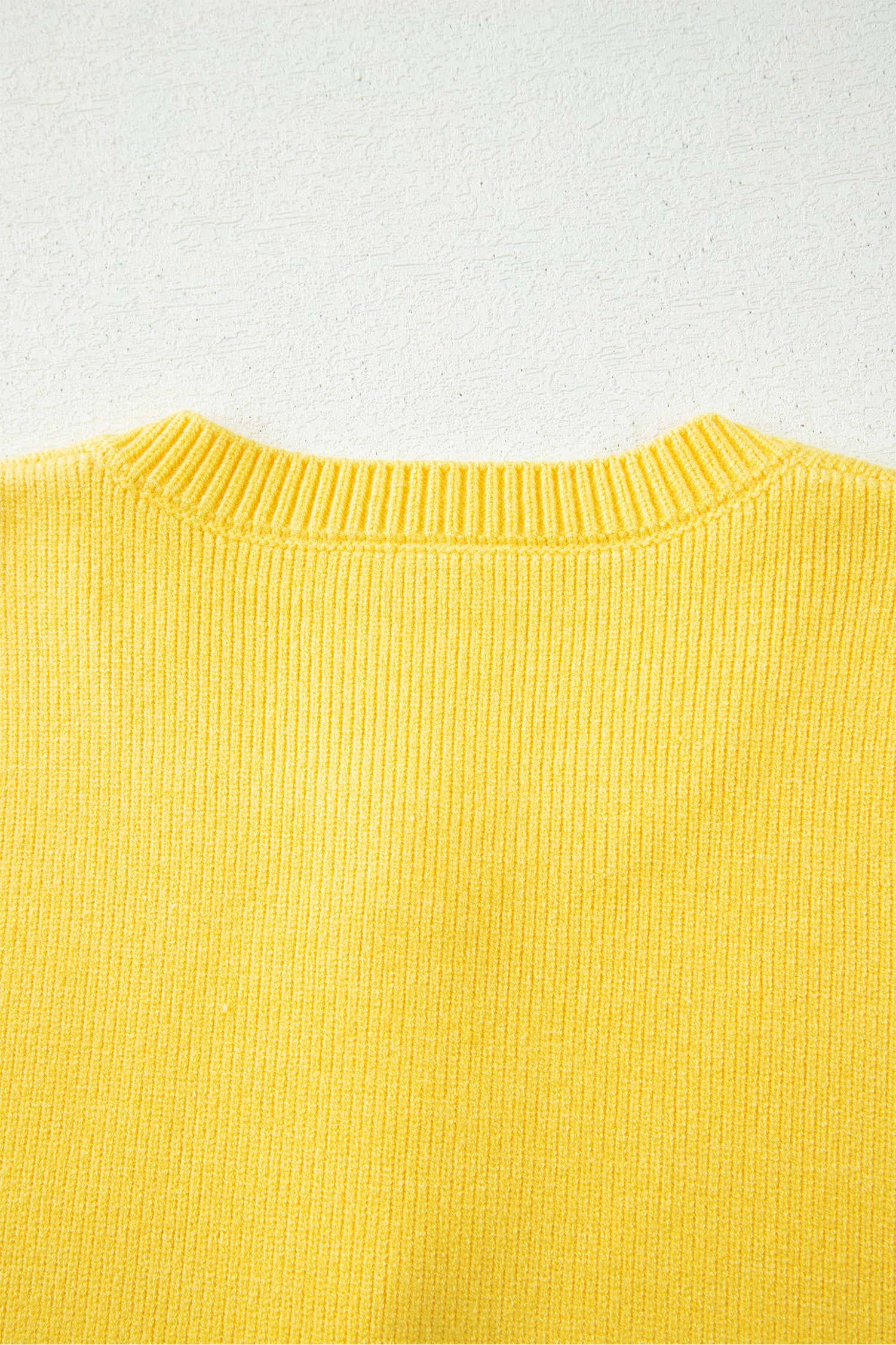Yellow Cream Solid Color Sleeveless Knit Button Pocketed Sweater-Sweaters & Cardigans/Sweater Vests-[Adult]-[Female]-2022 Online Blue Zone Planet