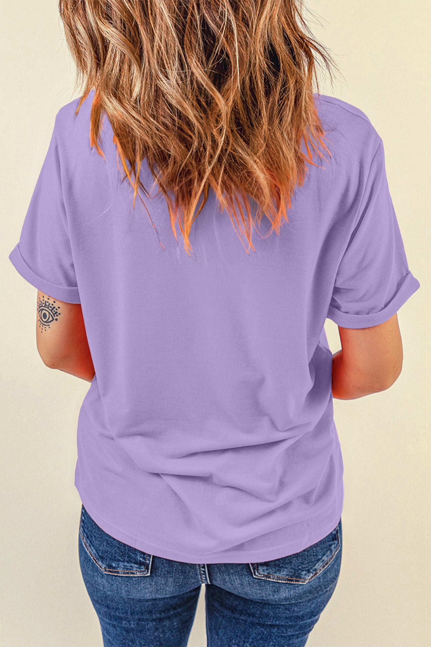 Wisteria Easter Floral Cross Christian Casual Tee-Graphic/Graphic Tees-[Adult]-[Female]-2022 Online Blue Zone Planet