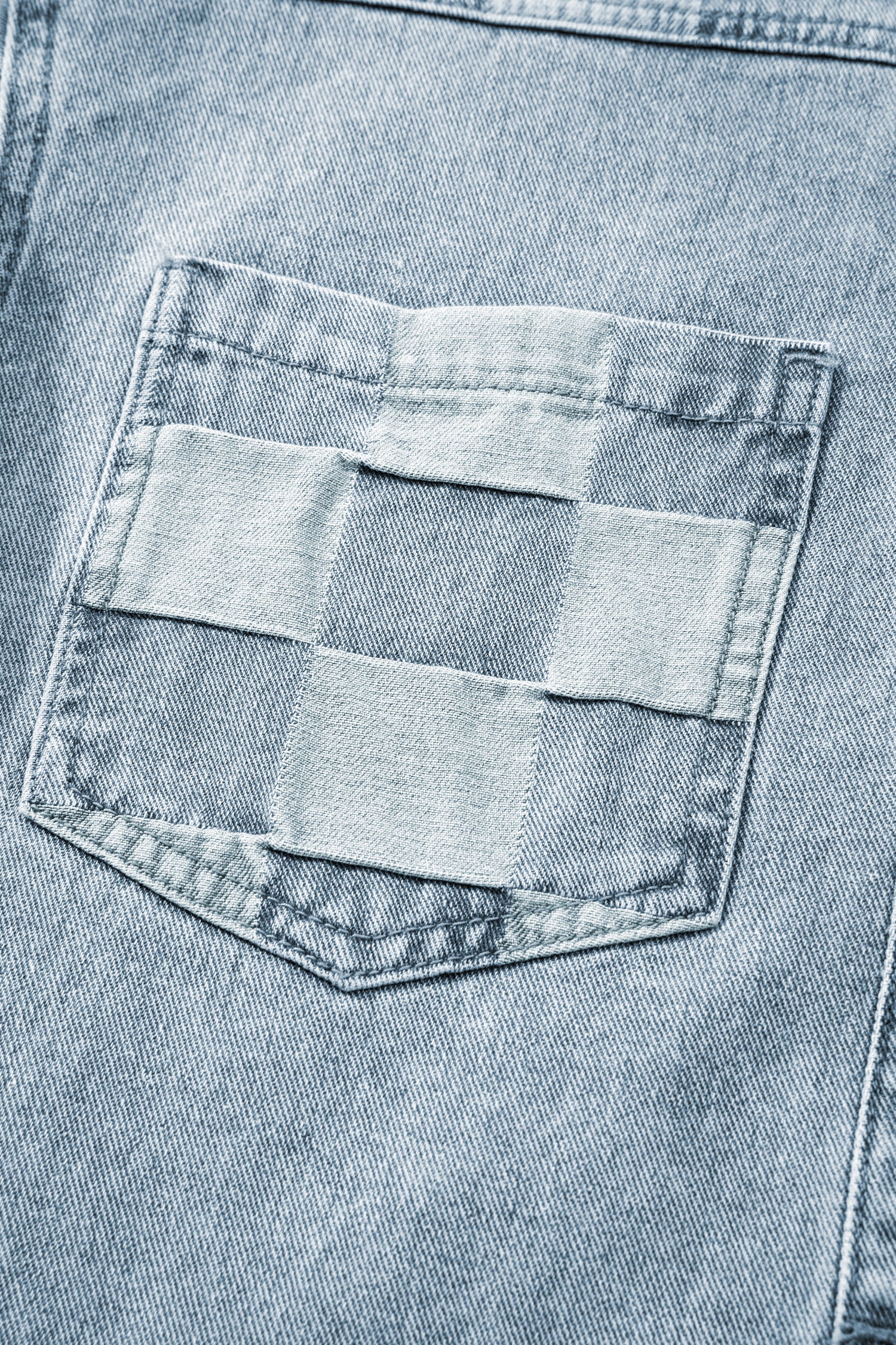 Beau Blue Denim Checkered Pattern Patchwork Womens Casual Jacket-Outerwear/Denim jackets-[Adult]-[Female]-2022 Online Blue Zone Planet