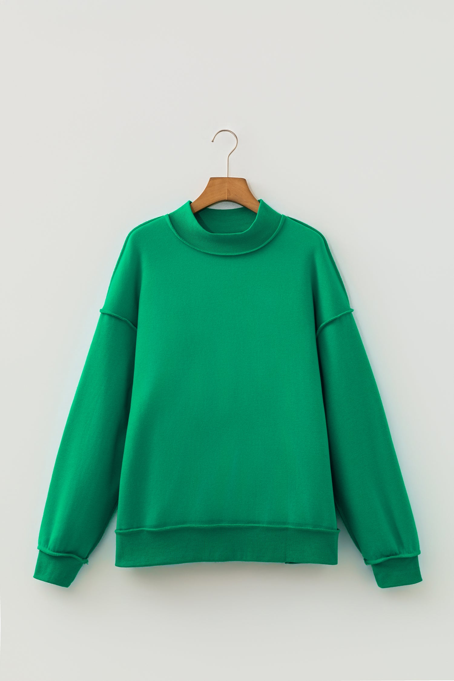 Red Dahlia Oversize Drop Shoulder Reversible Mock Neck Sweatshirt-Tops/Sweatshirts & Hoodies-[Adult]-[Female]-2022 Online Blue Zone Planet