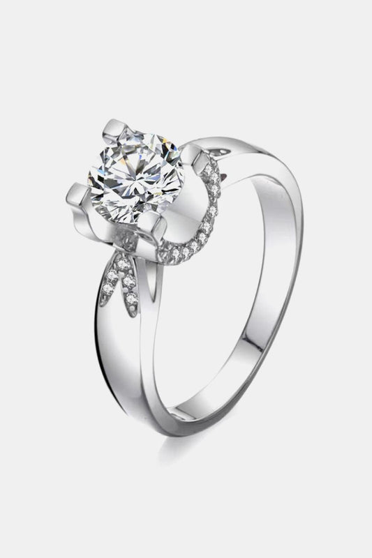 2 Carat Moissanite 925 Sterling Silver Ring BLUE ZONE PLANET