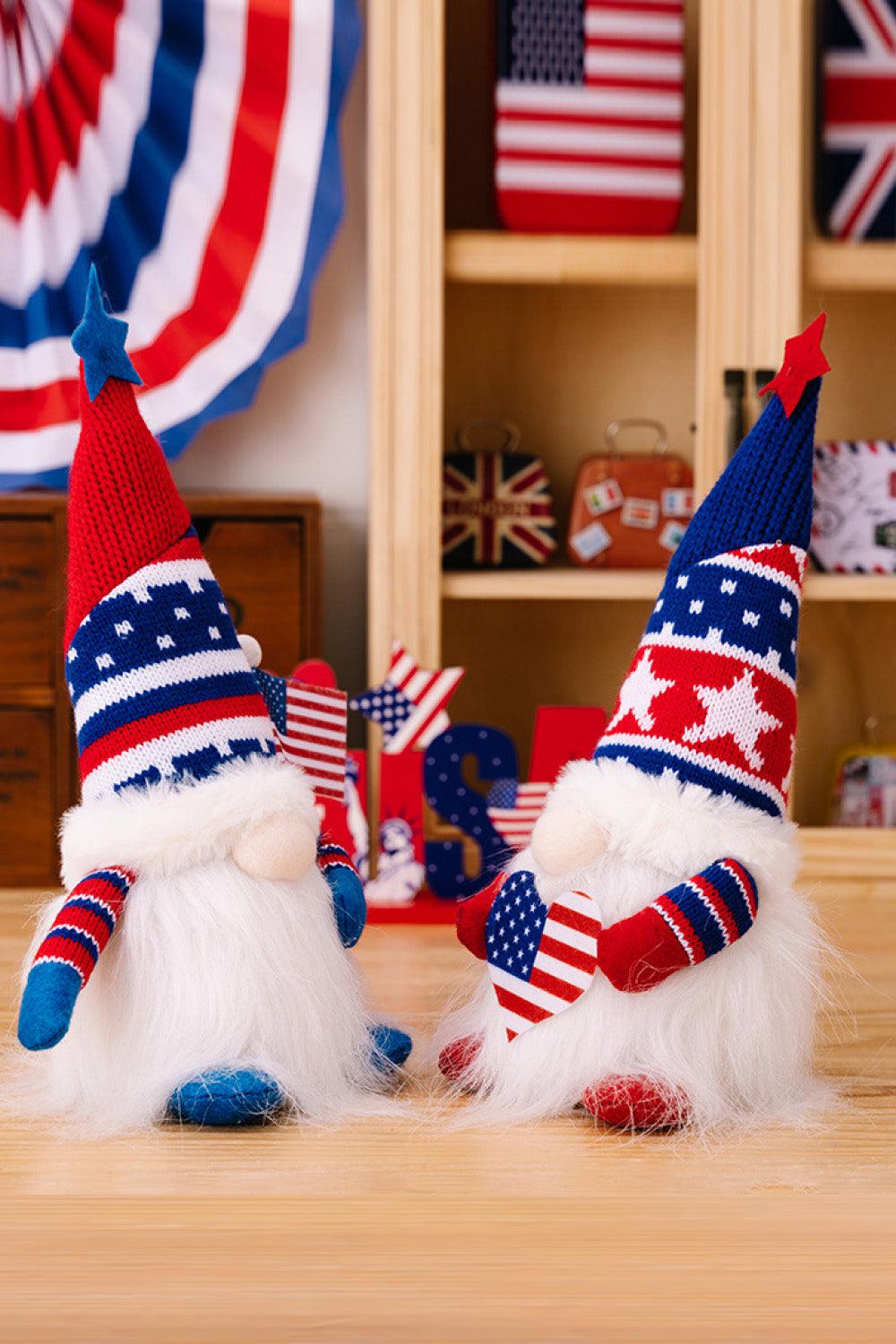 2-Piece Independence Day Knit Decor Gnomes BLUE ZONE PLANET