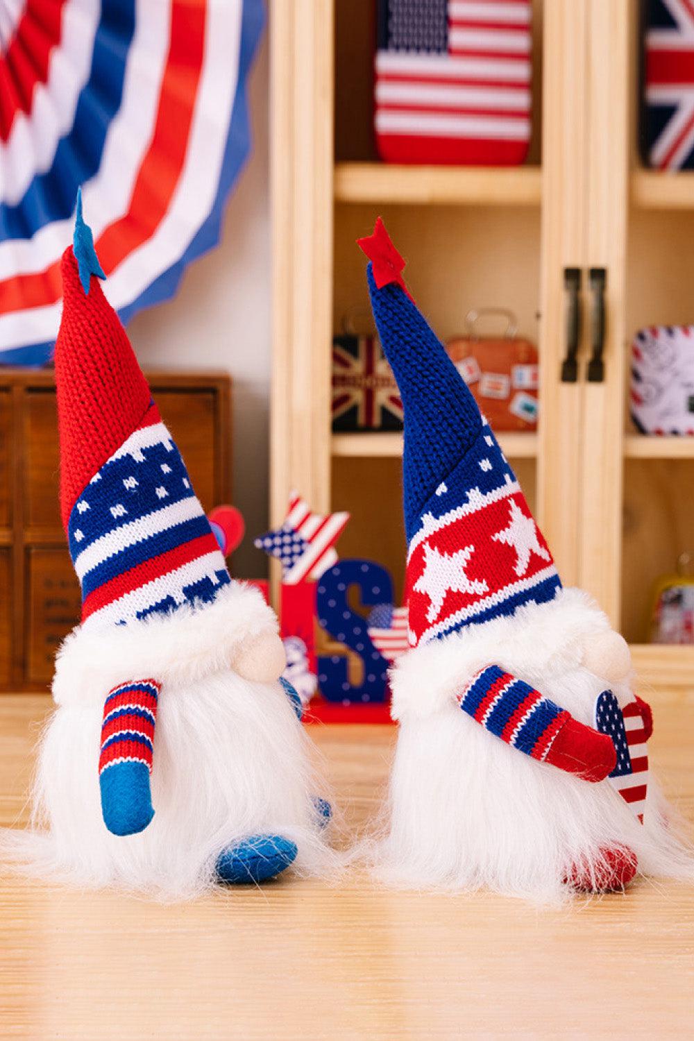 2-Piece Independence Day Knit Decor Gnomes BLUE ZONE PLANET