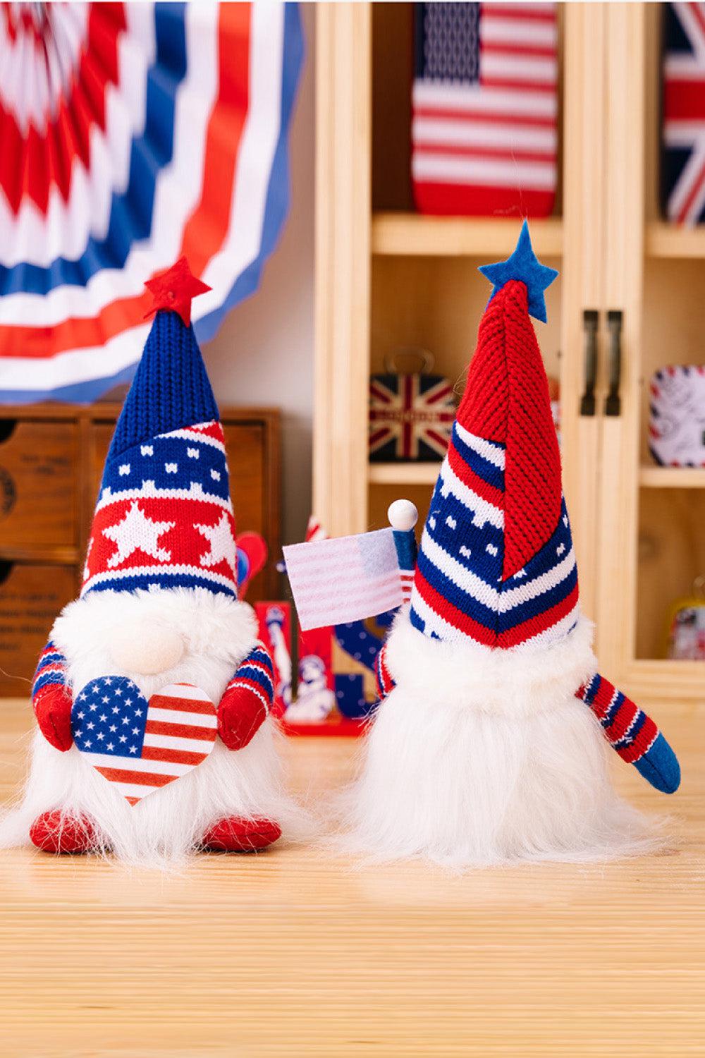 2-Piece Independence Day Knit Decor Gnomes BLUE ZONE PLANET