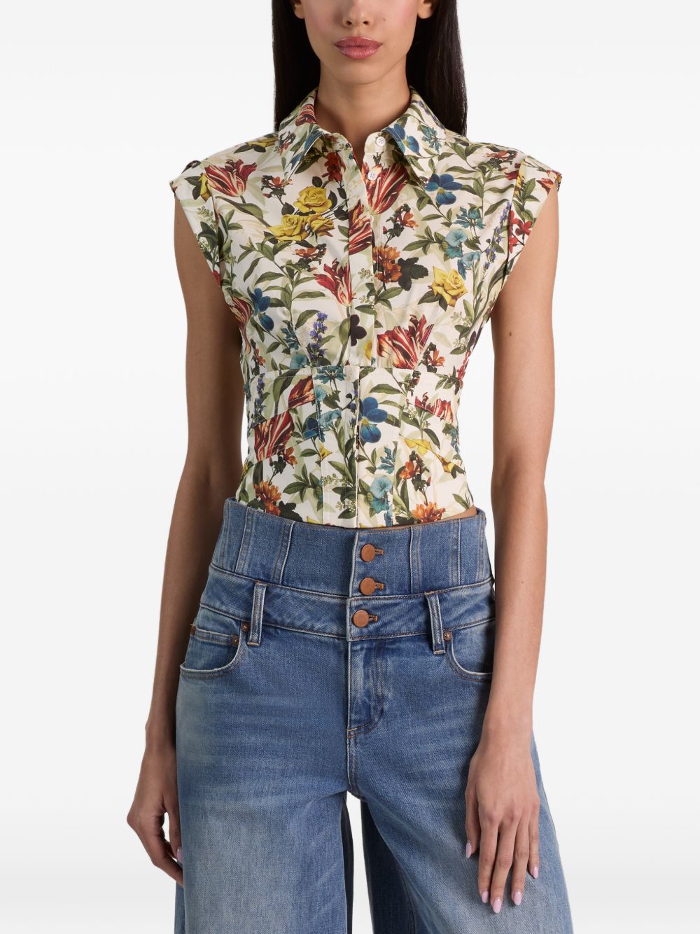 Alice + Olivia Shirt-Shirts-[Adult]-[Female]-2022 Online Blue Zone Planet