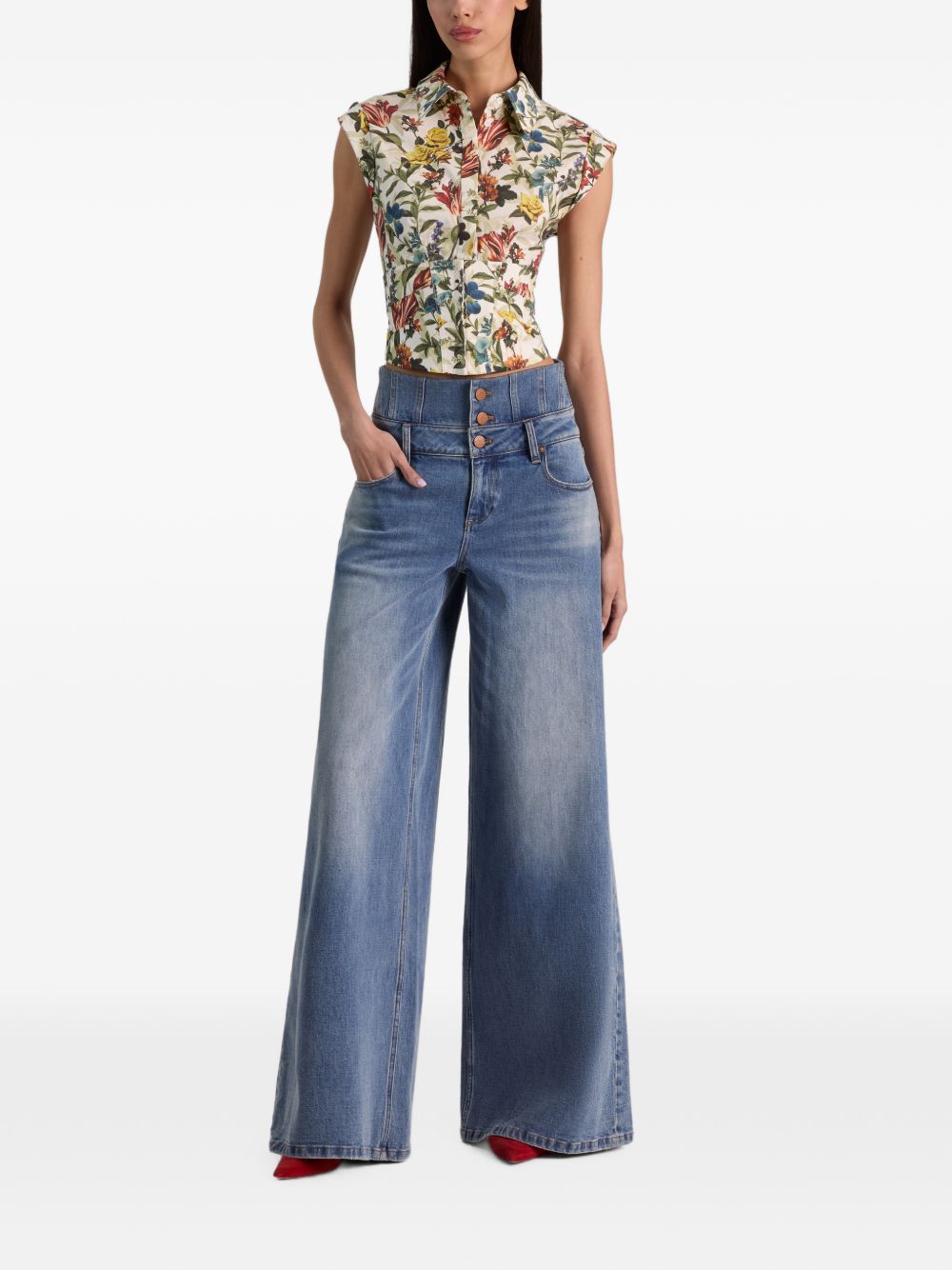 Alice + Olivia Shirt-Shirts-[Adult]-[Female]-2022 Online Blue Zone Planet
