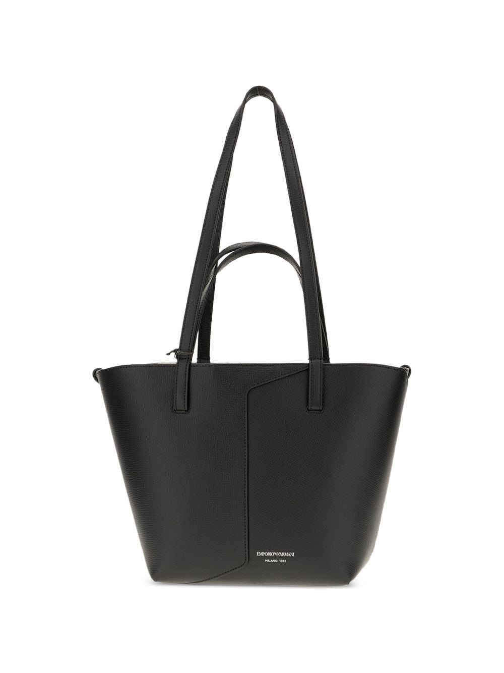 Emporio Armani Leather Tote-Shopper-[Adult]-[Female]-2022 Online Blue Zone Planet