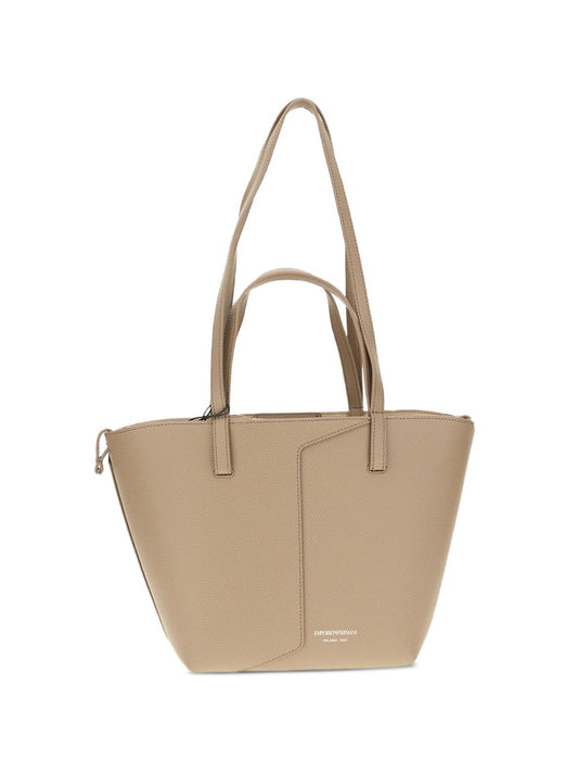 Emporio Armani Leather Tote-Shopper-[Adult]-[Female]-UNI-GREY-2022 Online Blue Zone Planet